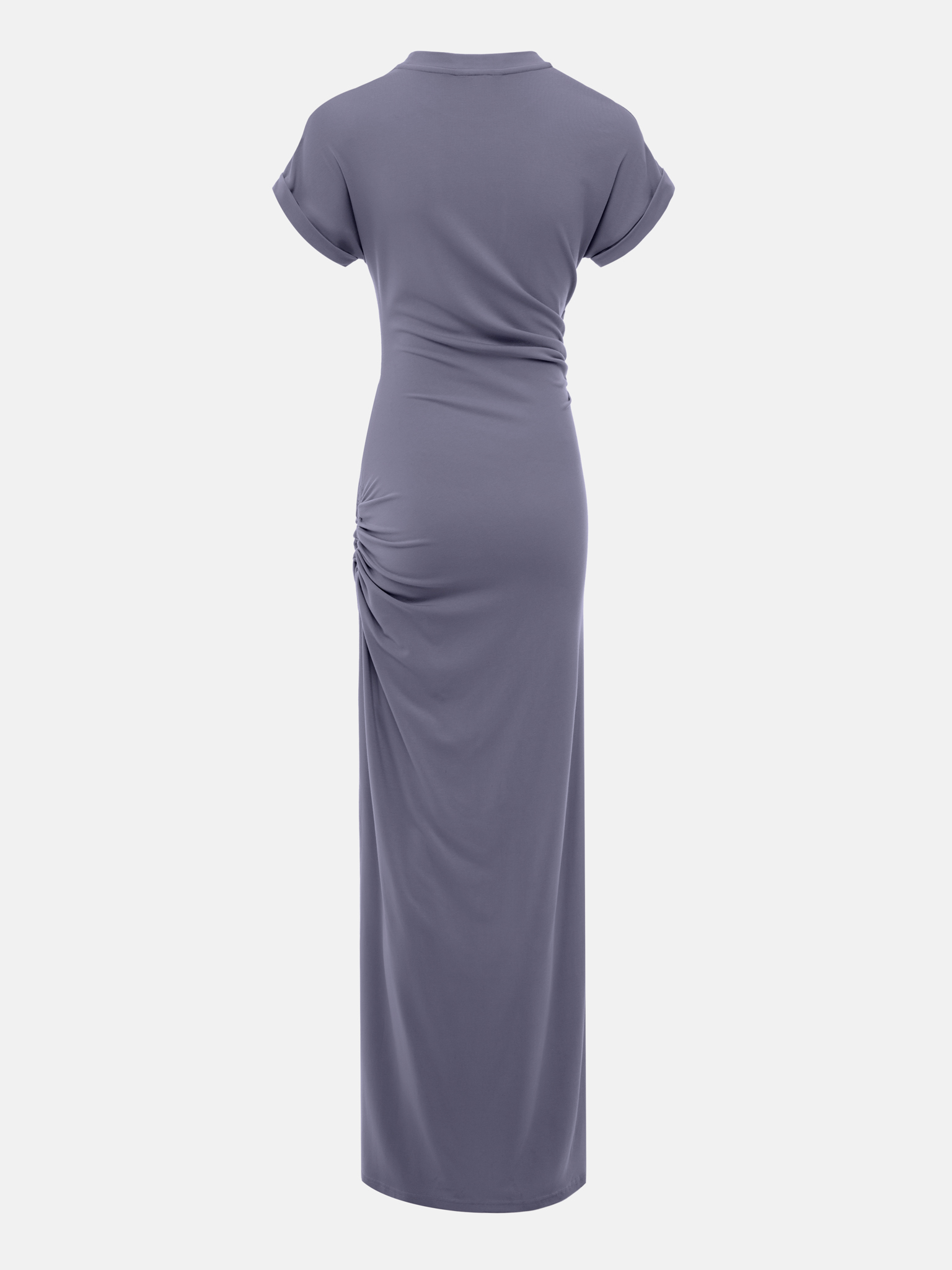 Fitted maxi dress with short sleeves