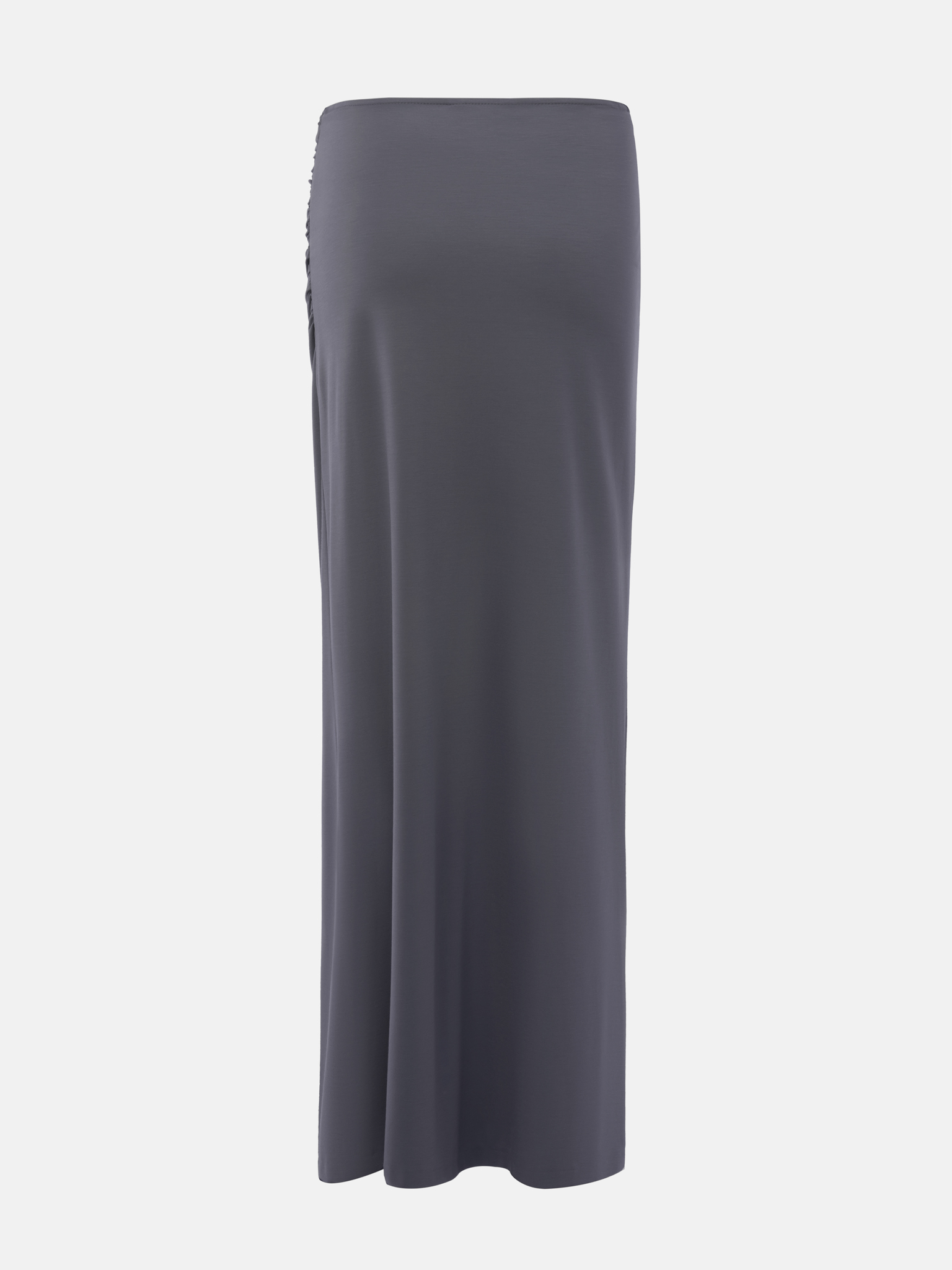 Maxi skirt with asymmetrical gathering