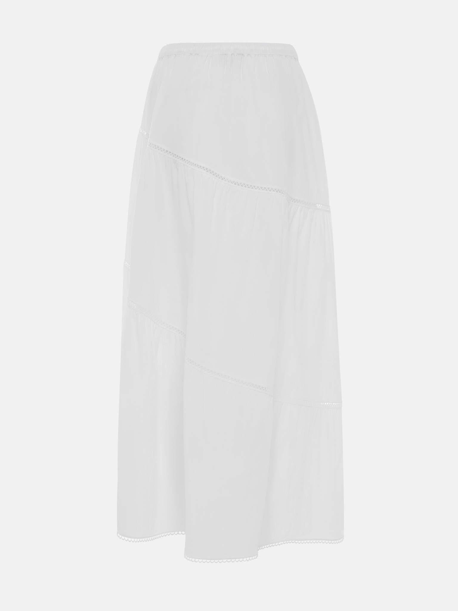 Layered maxi skirt with waist ties