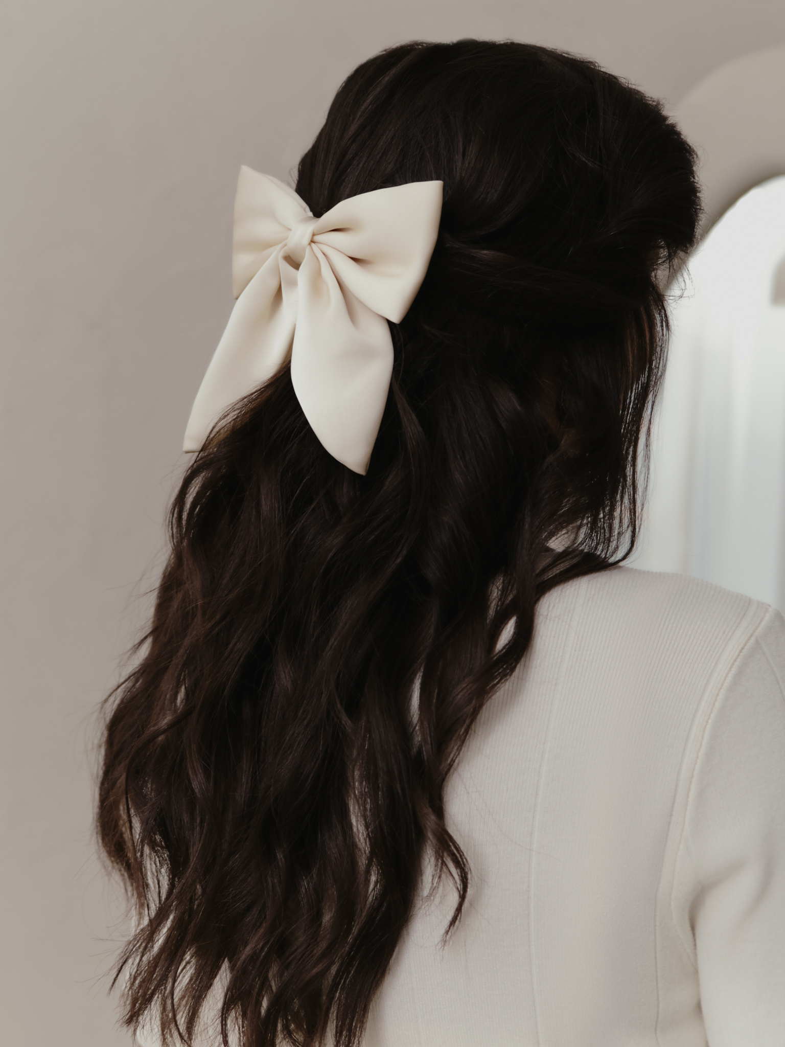 Satin hair bow