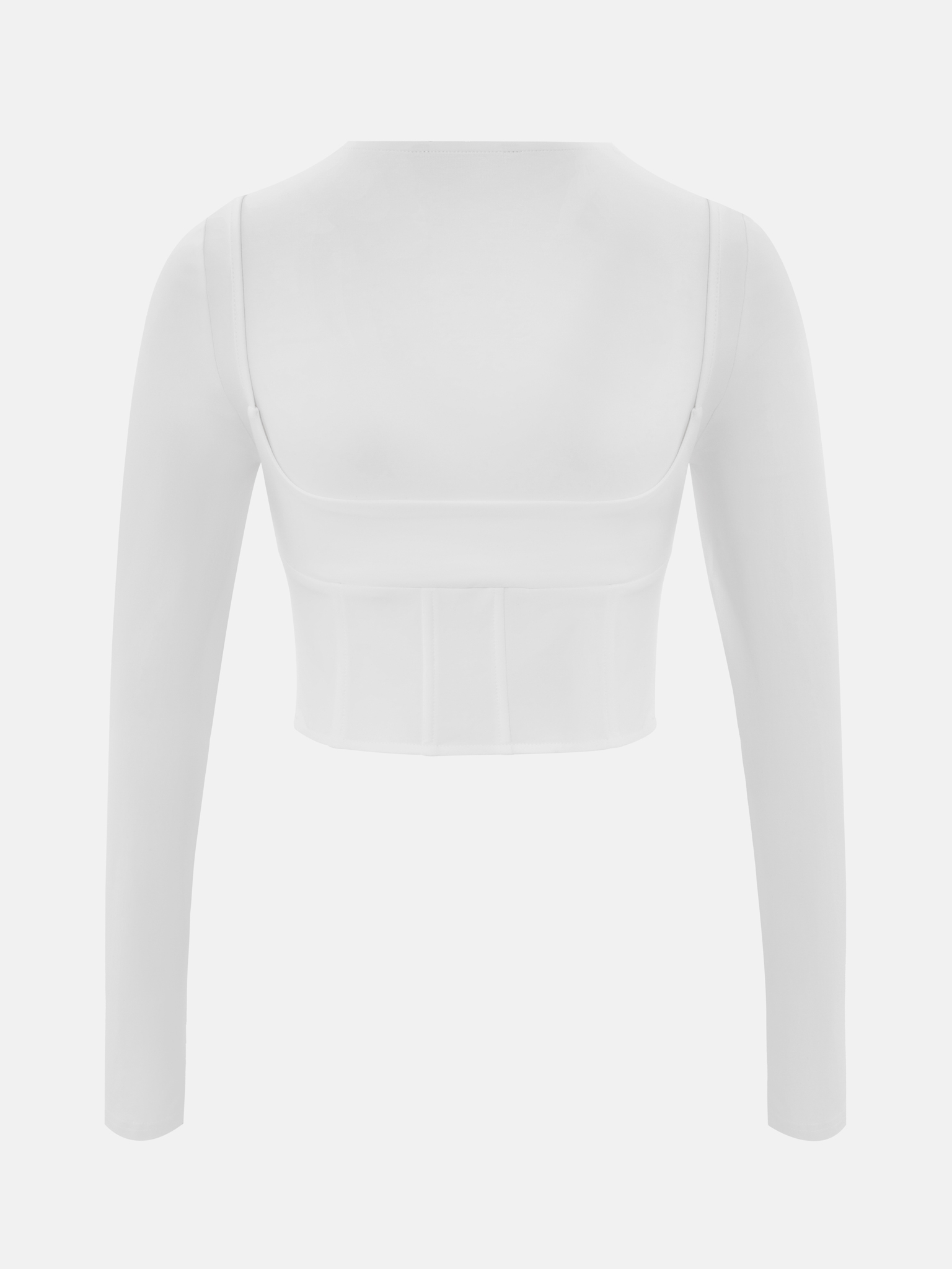 Corset cut jersey top with metallic decorations