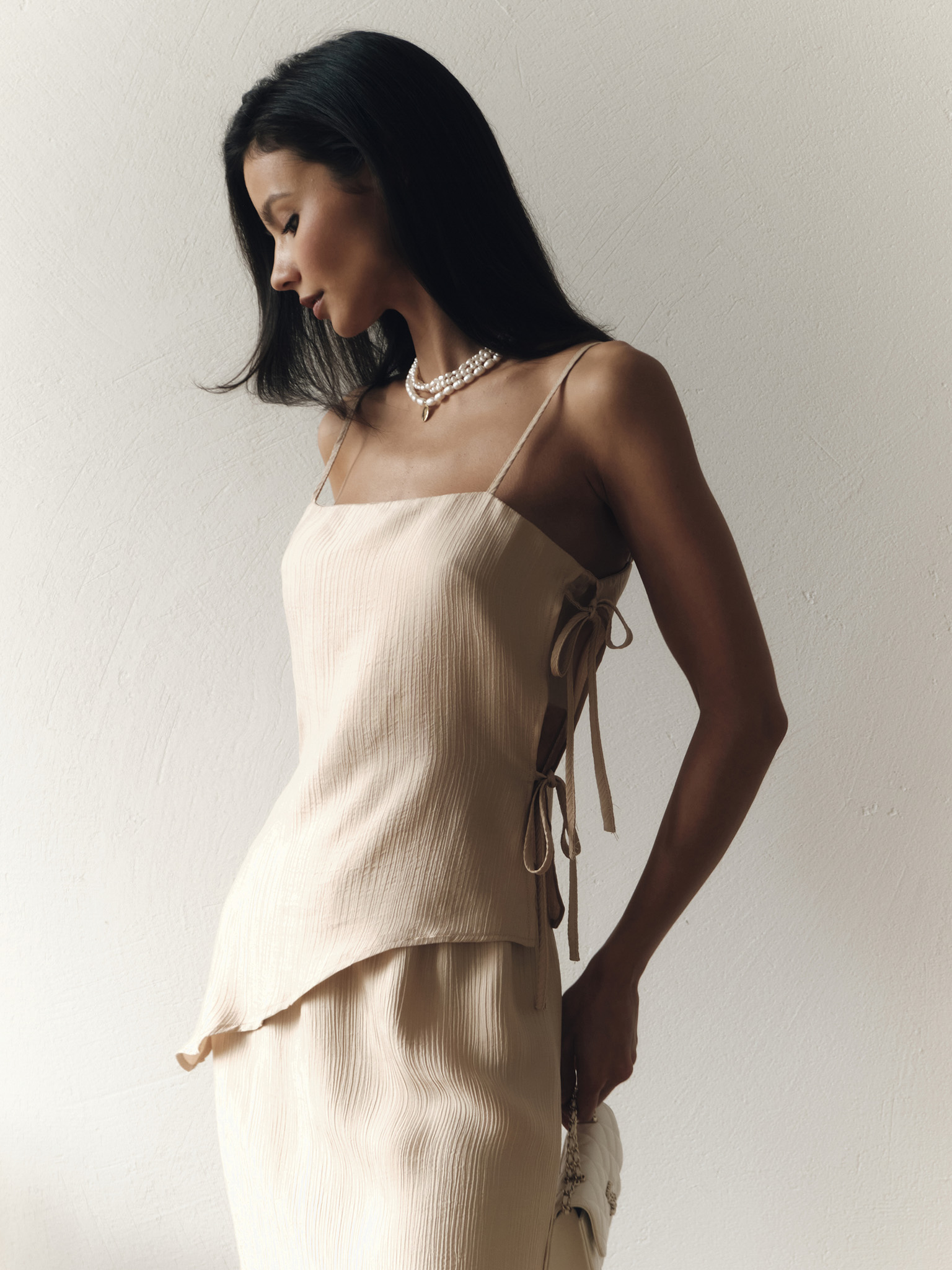 Strappy top with side ties