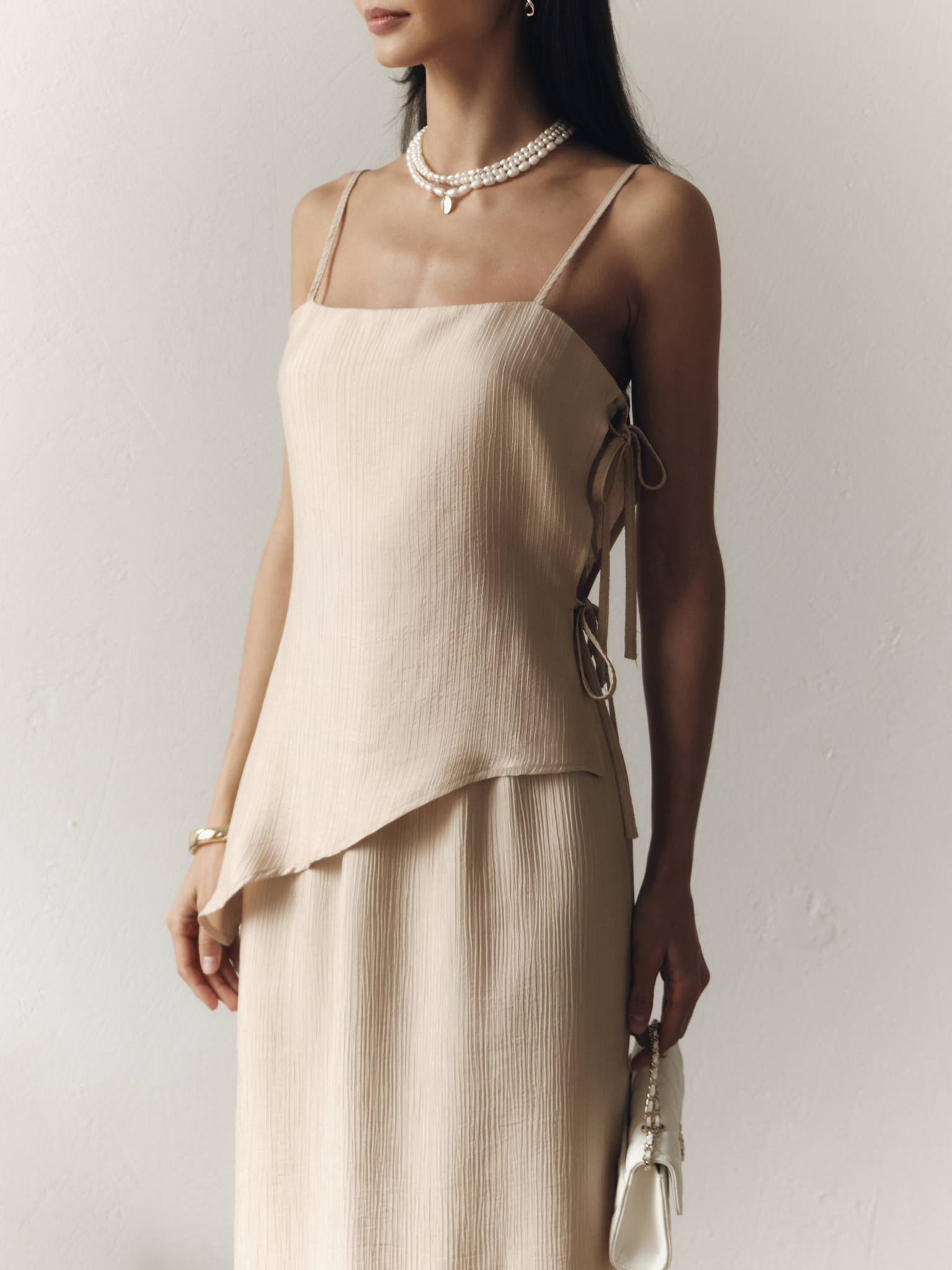 Strappy top with side ties