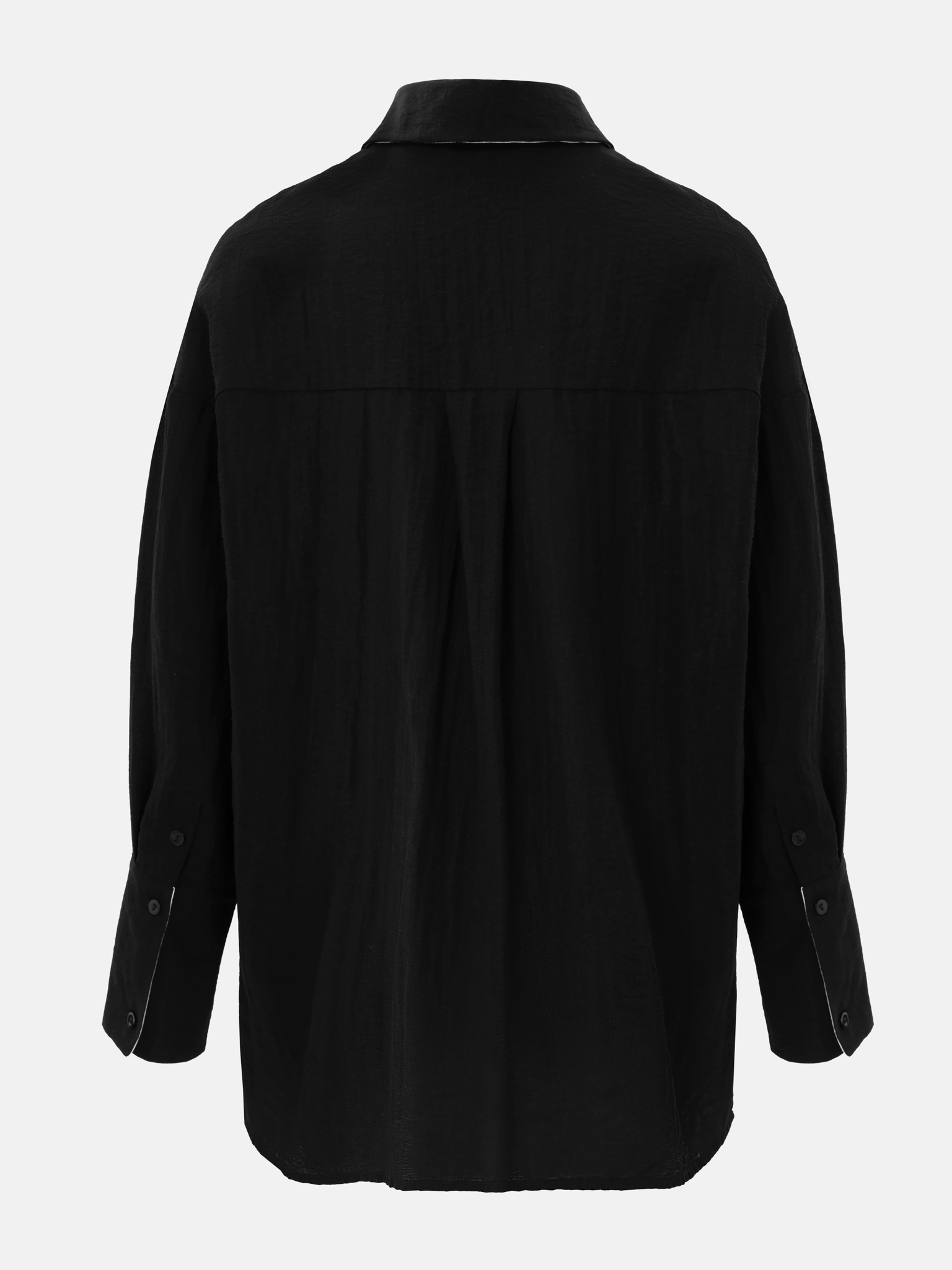 Loose shirt with contrasting inserts