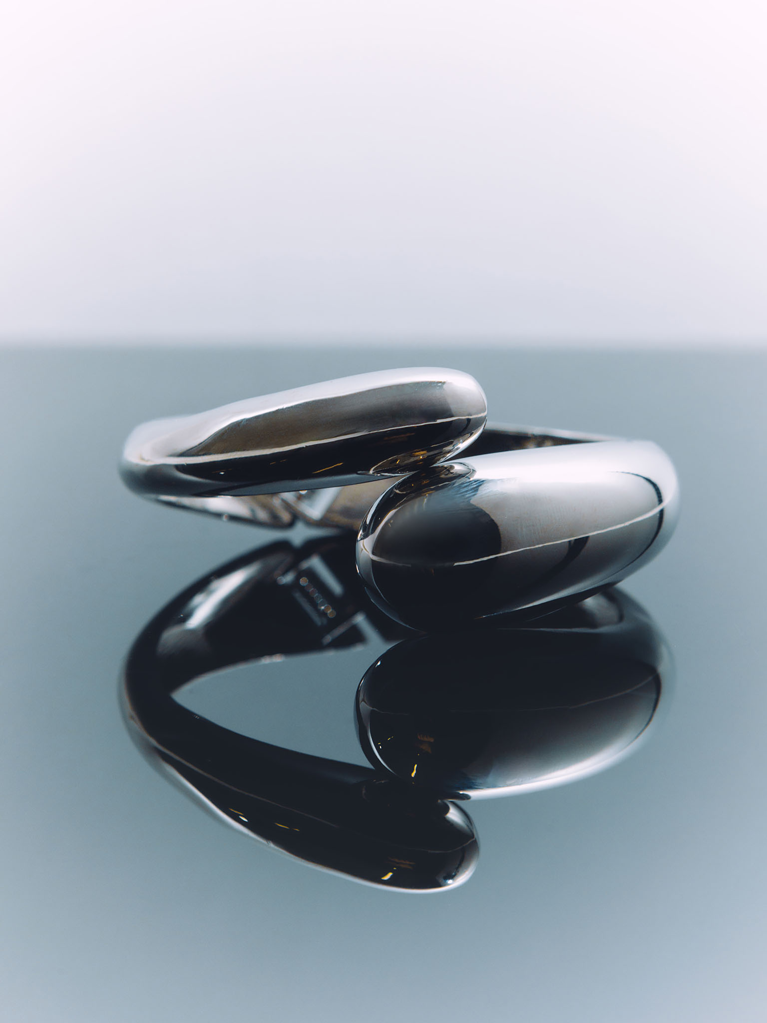 Abstract-shaped bangle bracelet