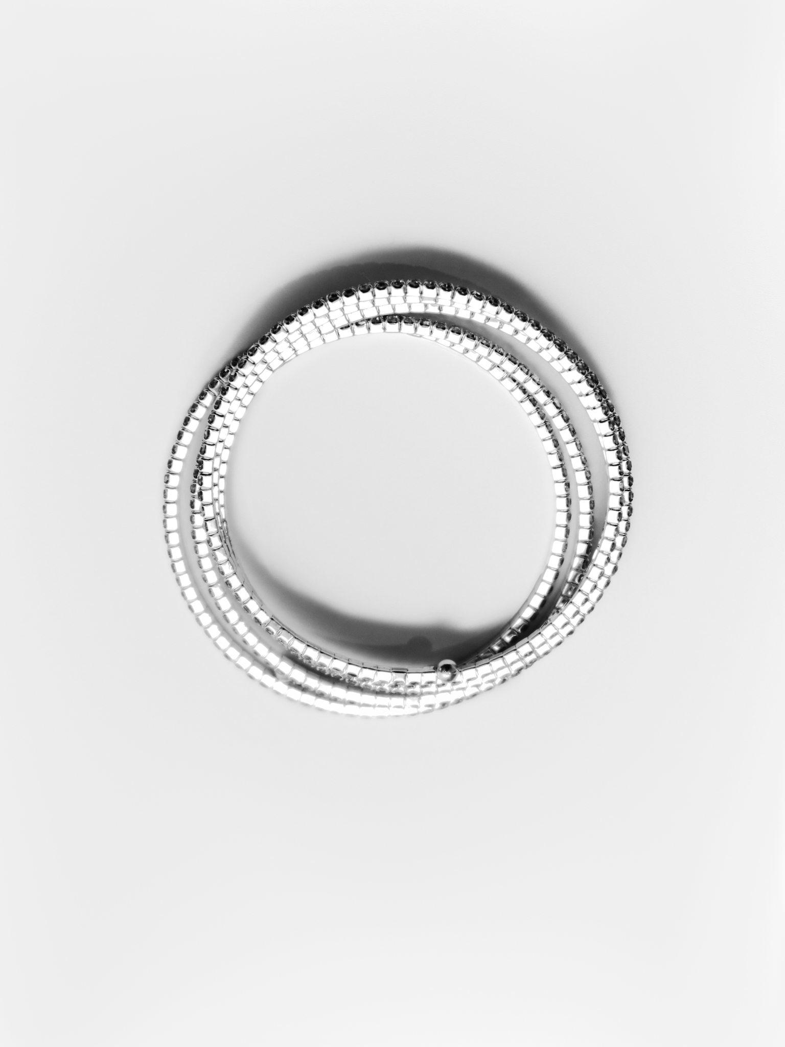 Round rhinestone bracelet