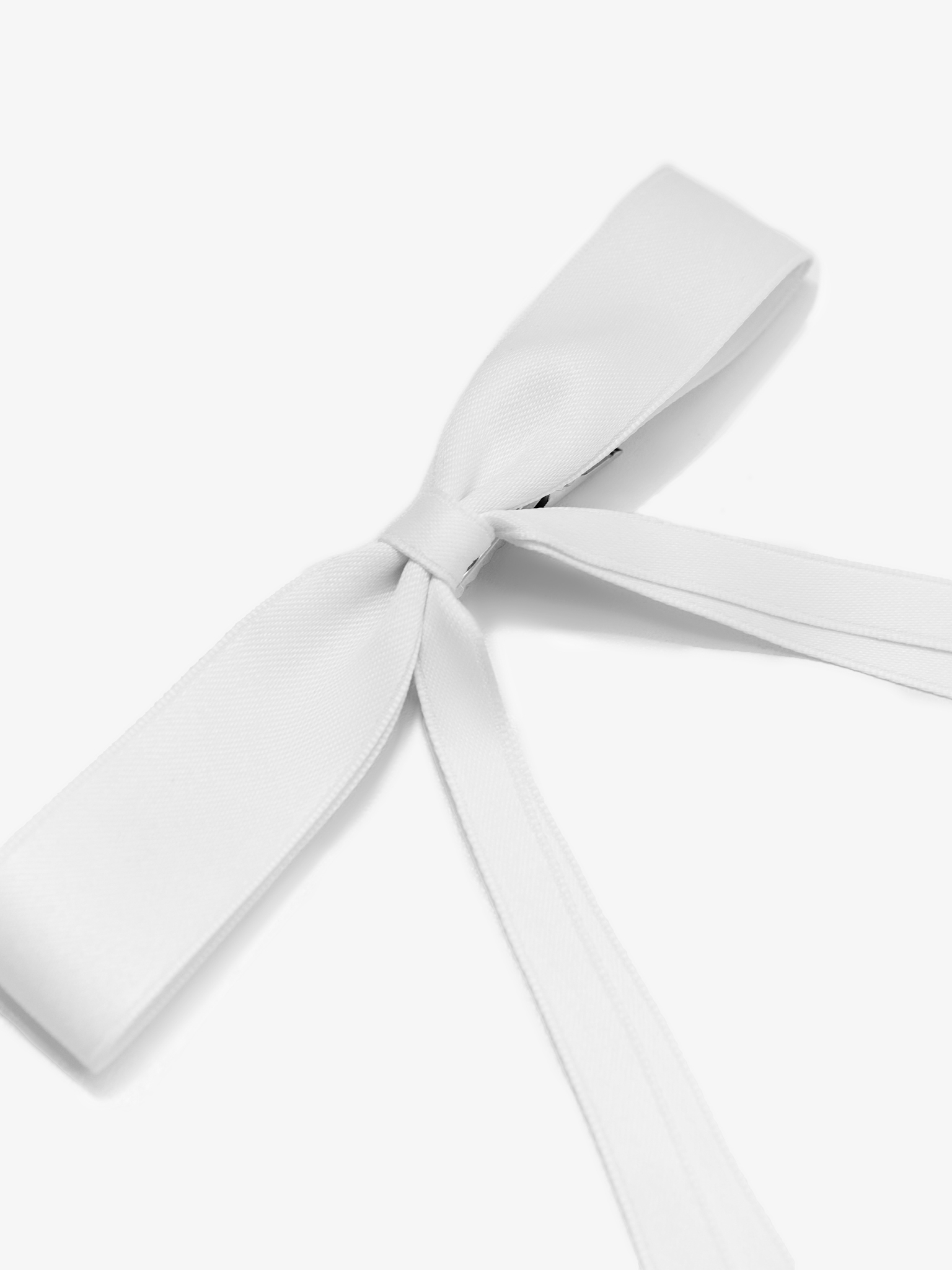 Satin ribbon hair clip