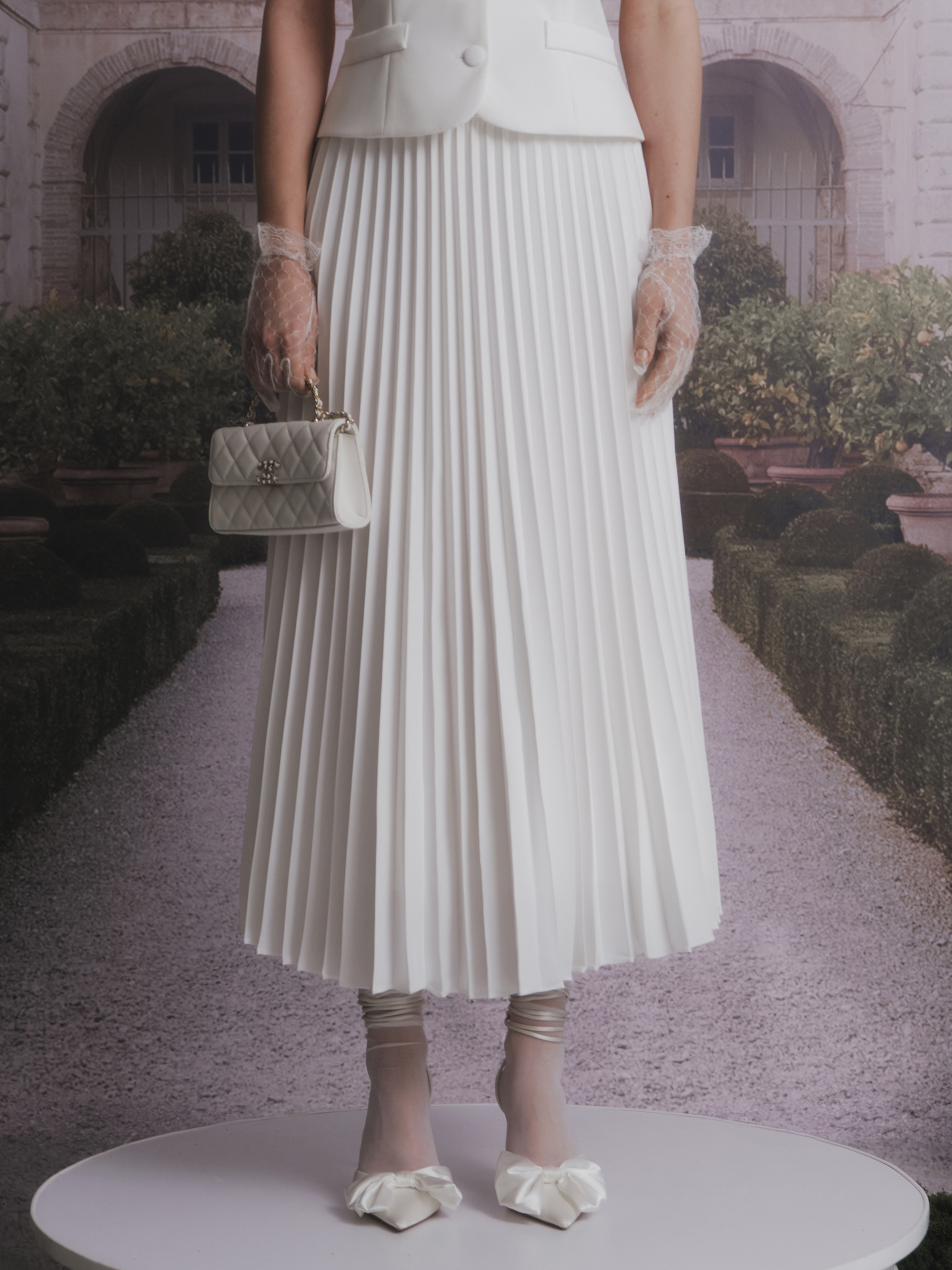 Плиссированная юбка миди