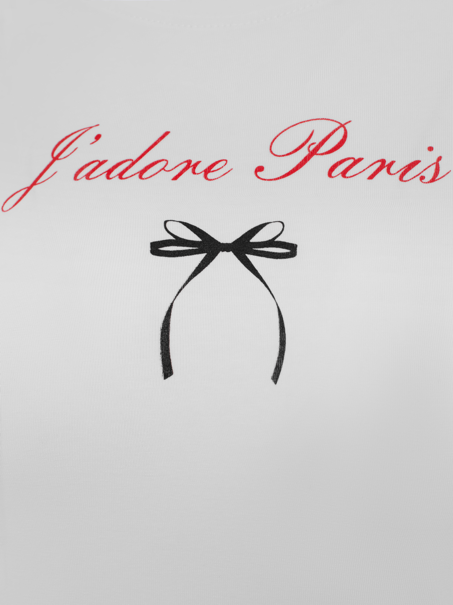 Cropped fitted T-shirt with lettering