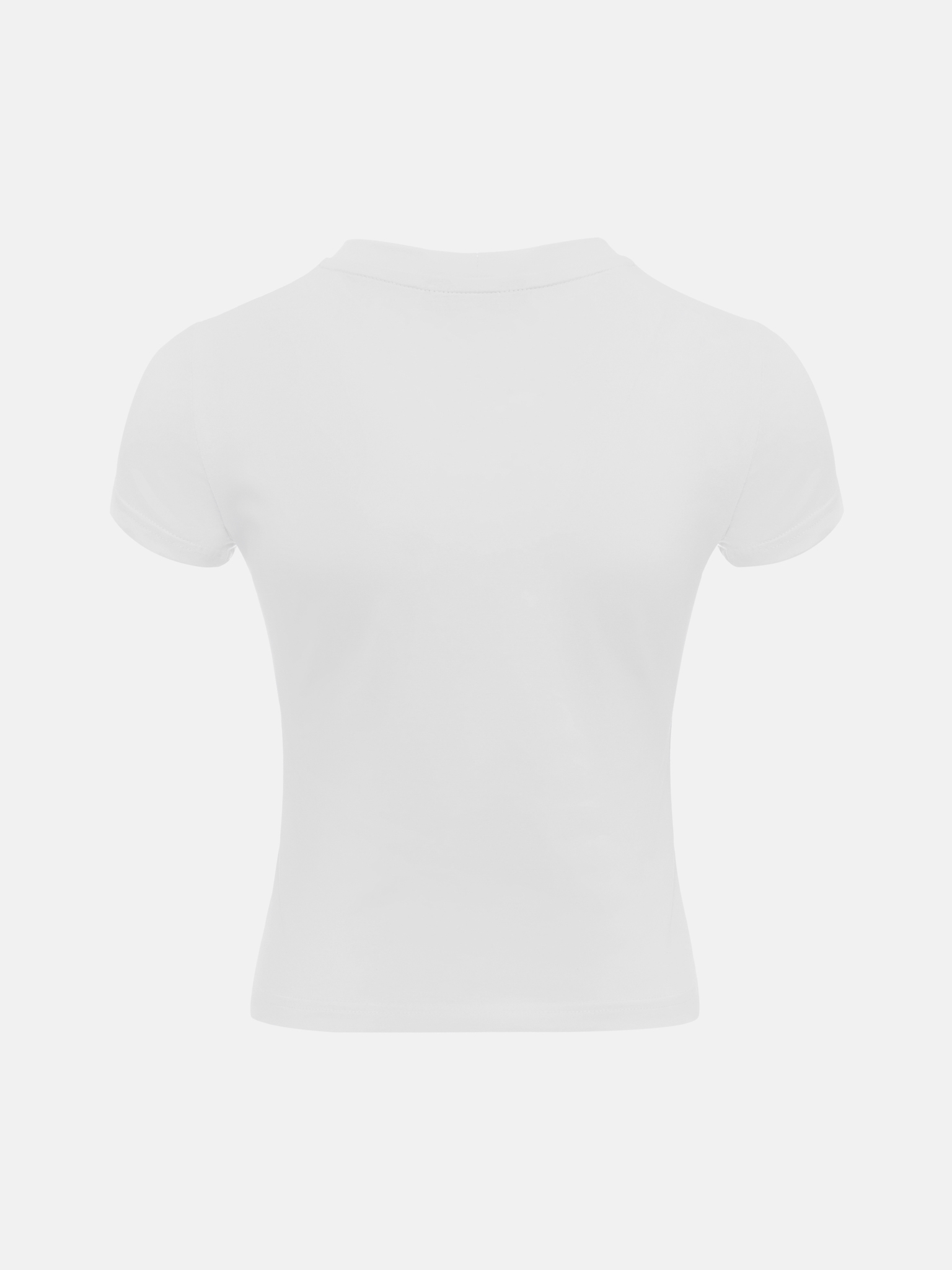 Cropped fitted T-shirt with lettering