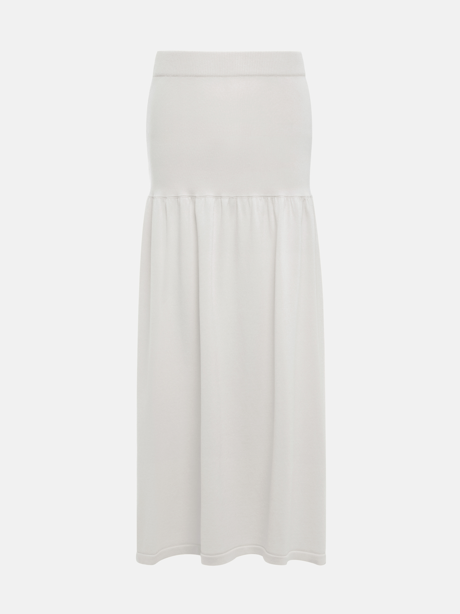 Jersey midi skirt with flounce