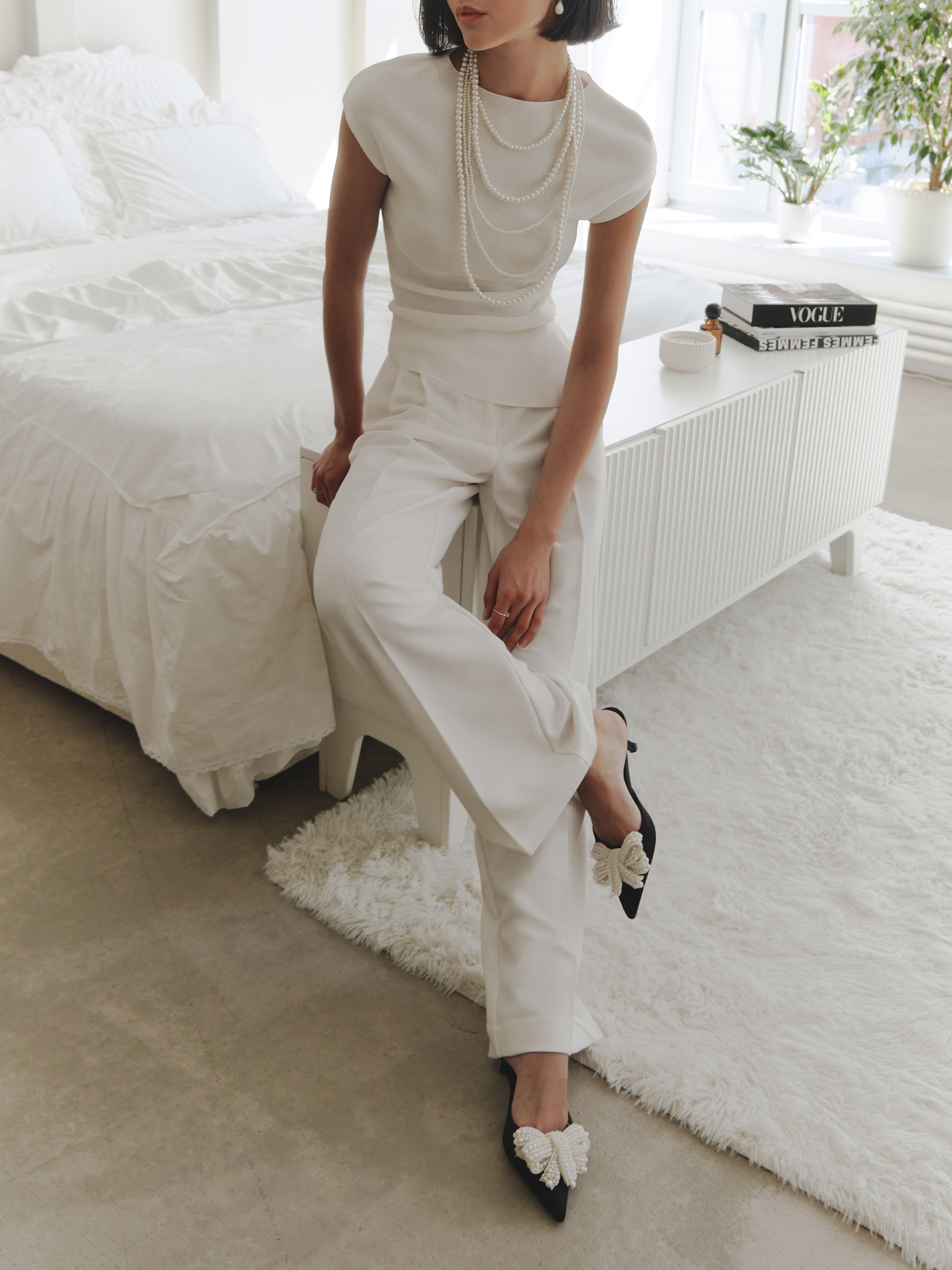 Fitted T-shirt with full-length sleeves