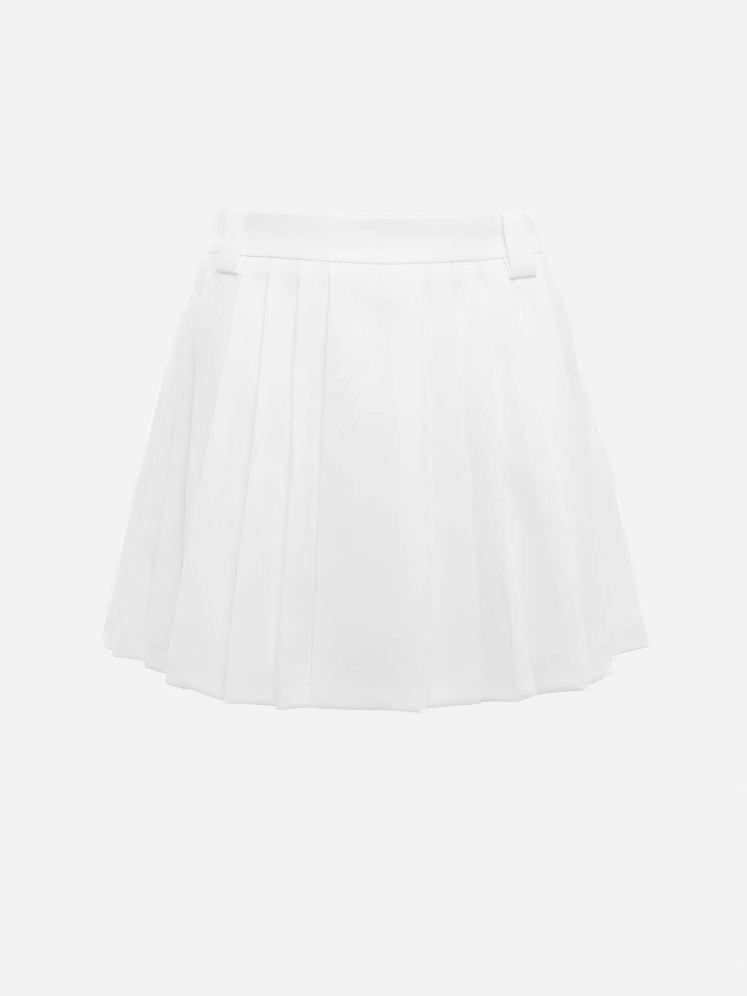 Flared mini pleated skirt