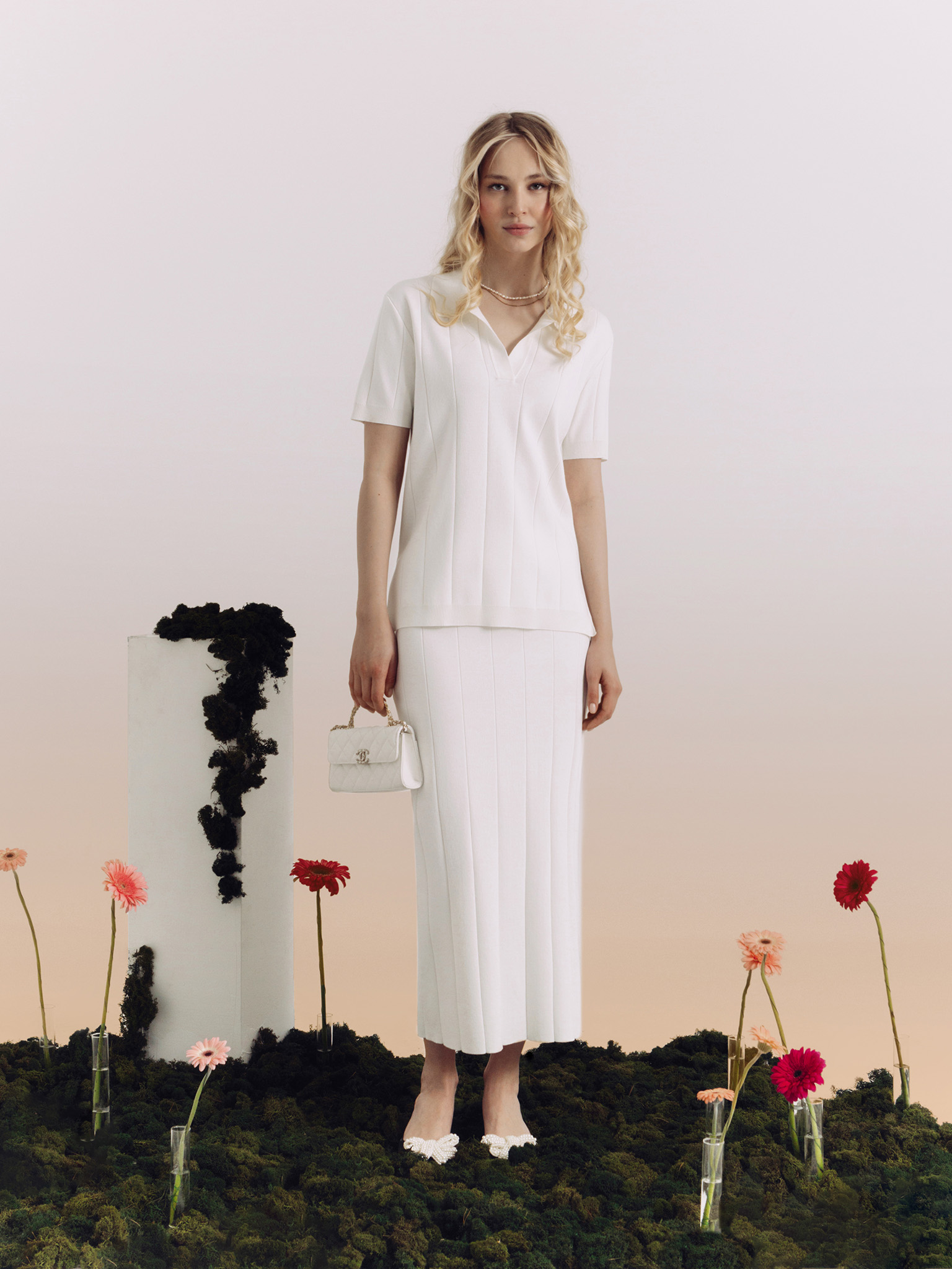 Proste polo z wytłaczanej dzianiny