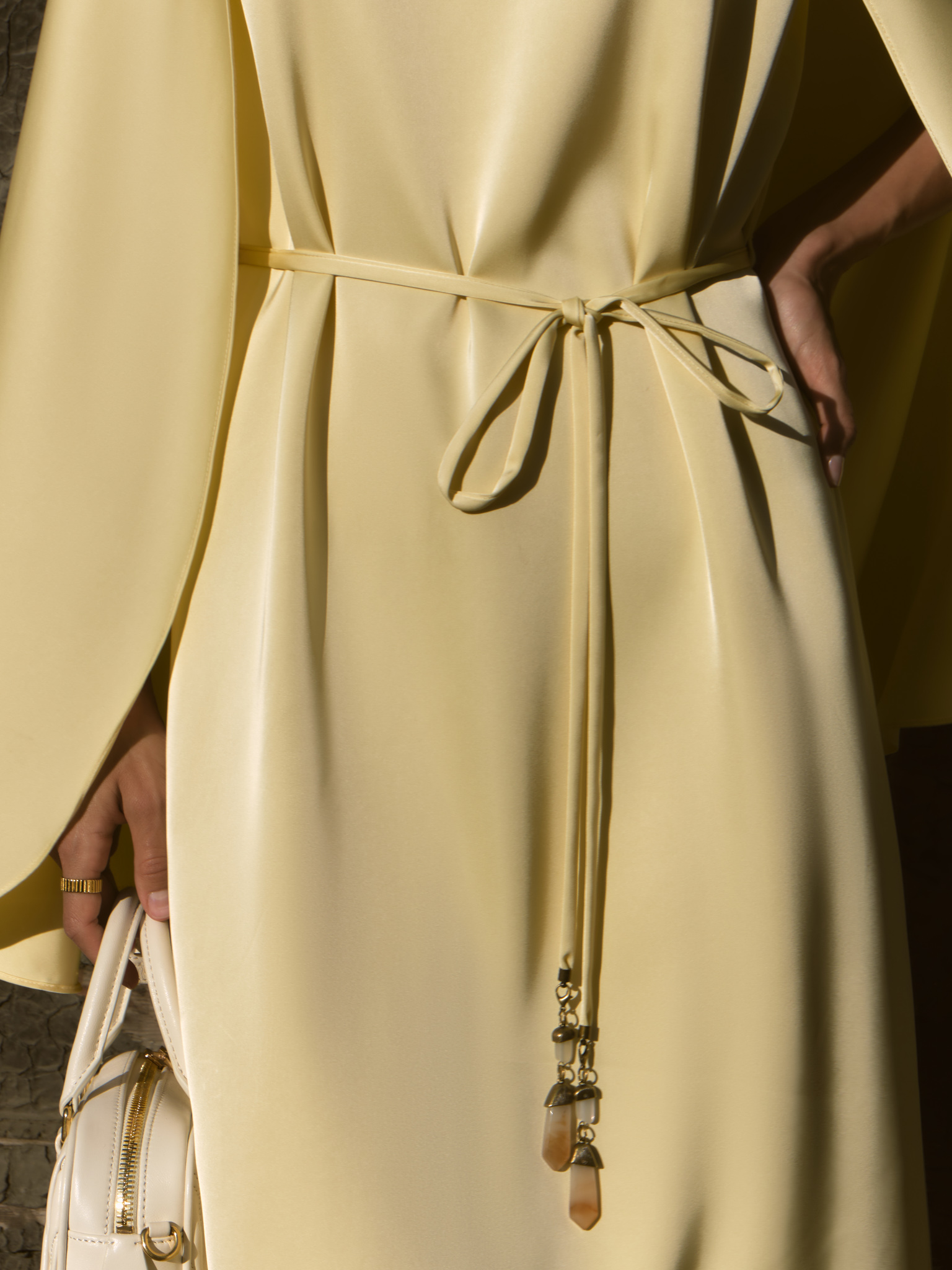 Maxi dress with matching cape