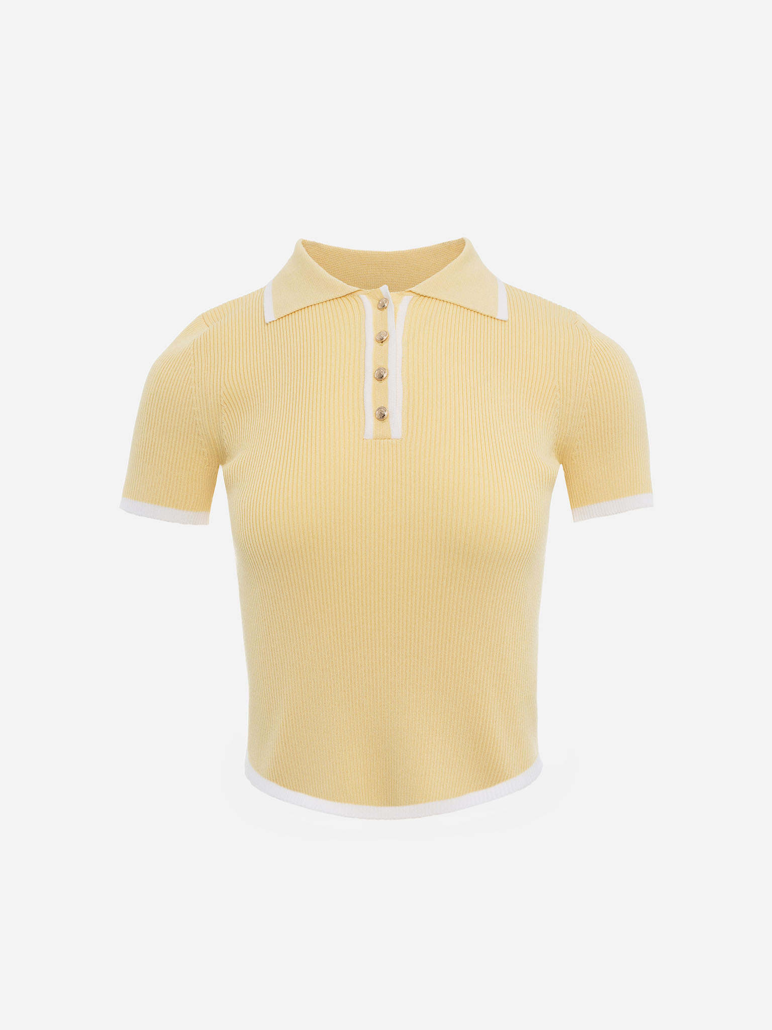 Cropped polo shirt