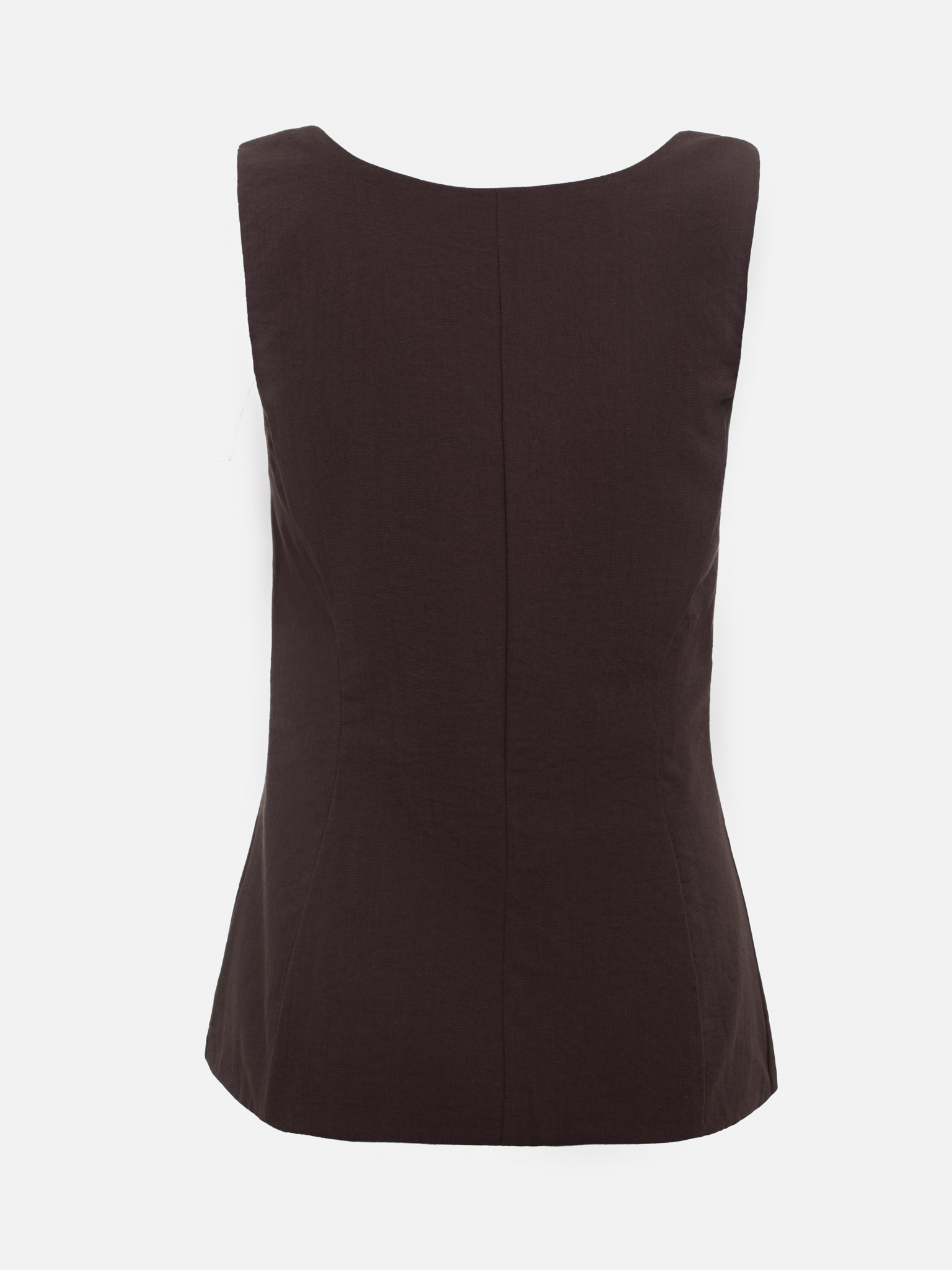 Waistcoat with round neckline and matching buttons