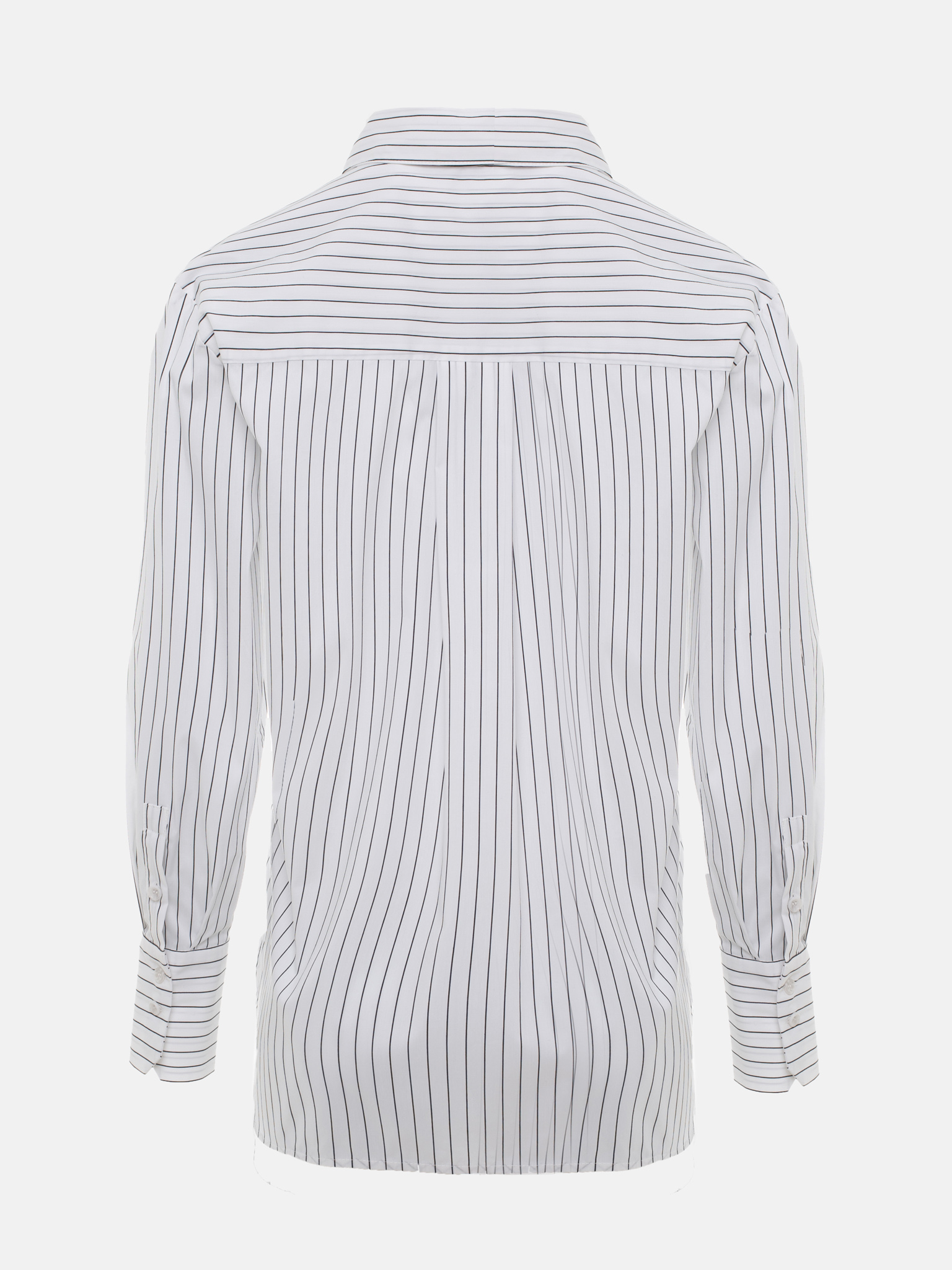 Straight striped shirt with chest embroidery