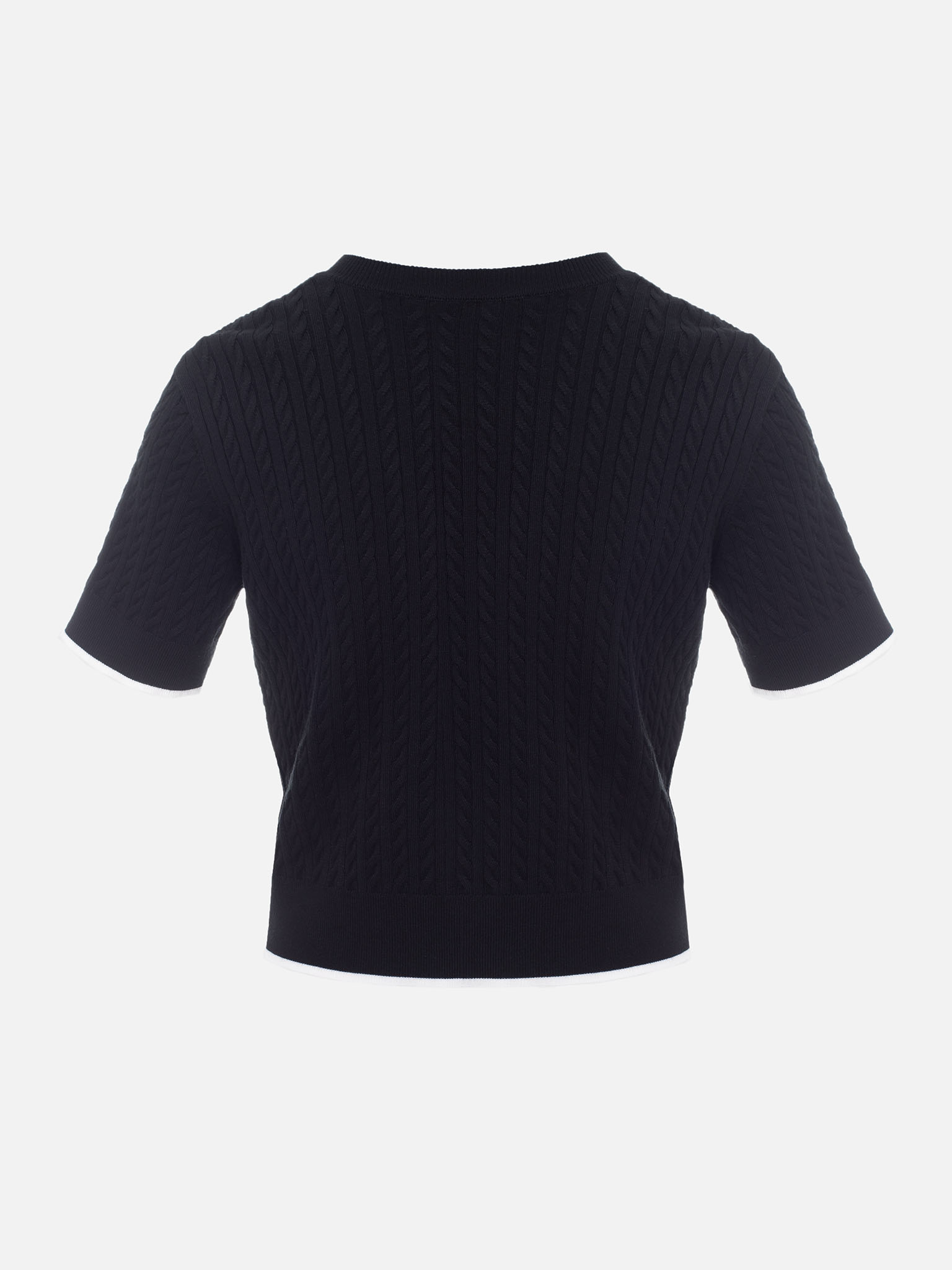 Knitted top with monogram