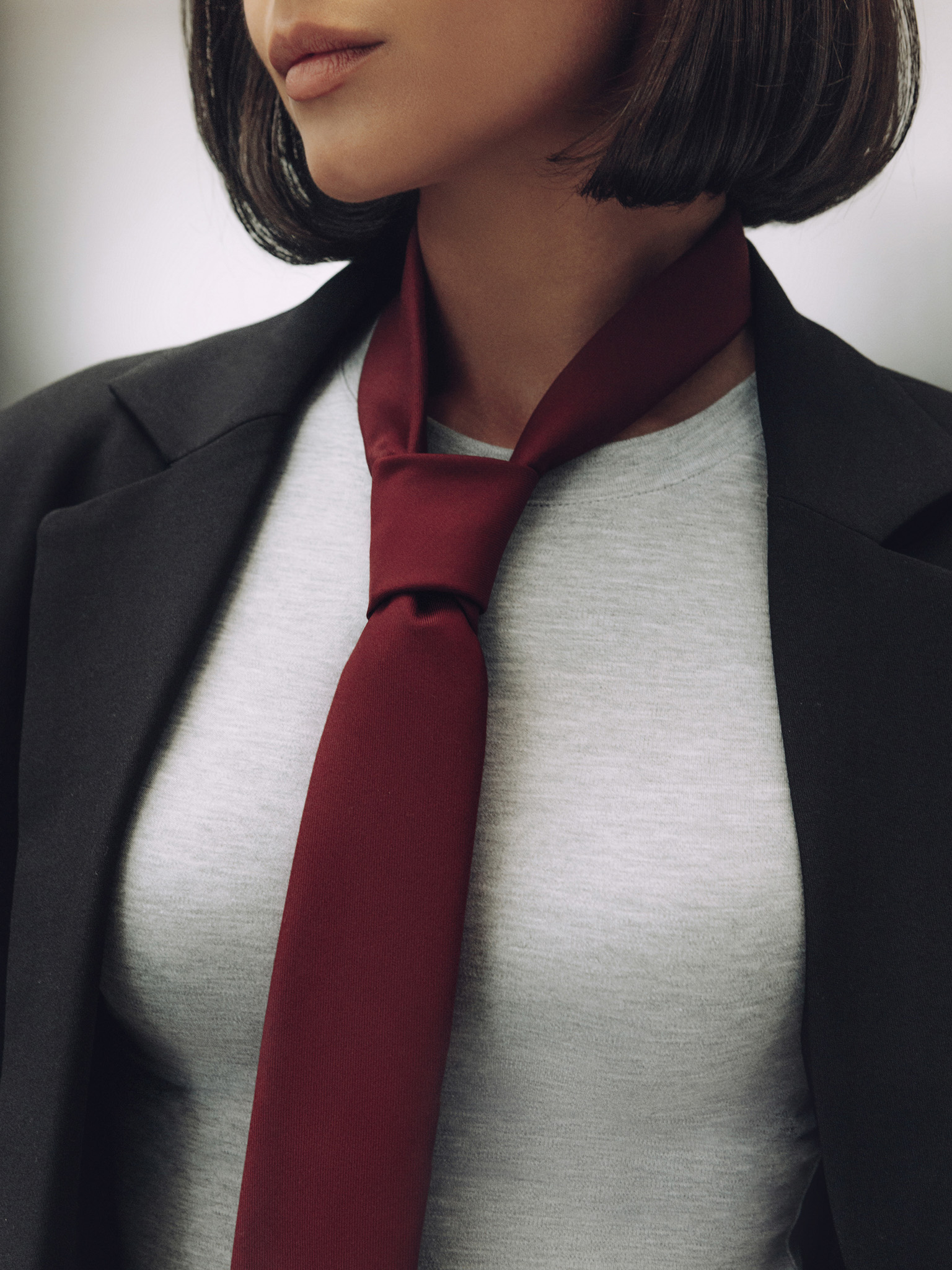 Однотонный галстук