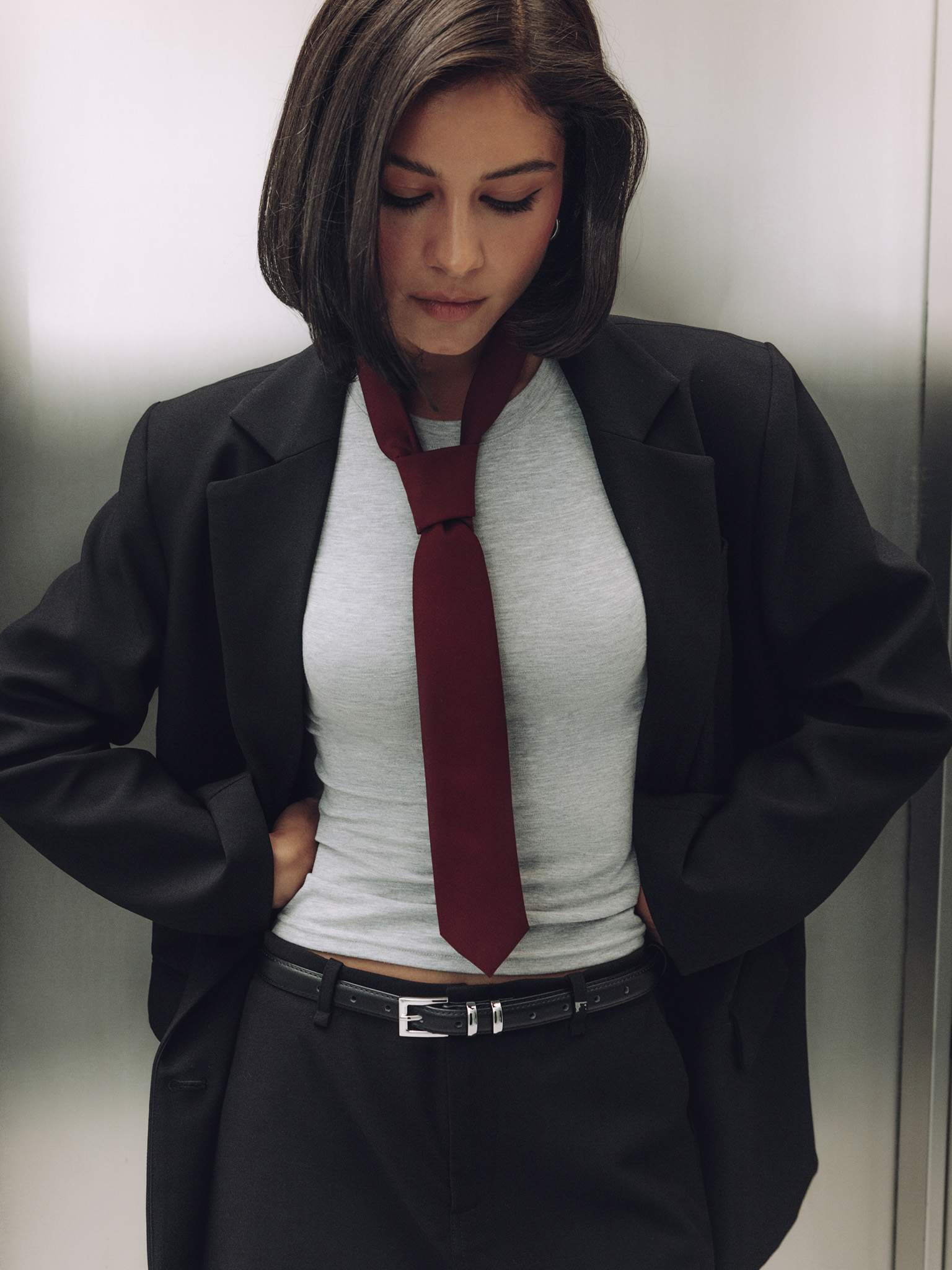 Однотонный галстук