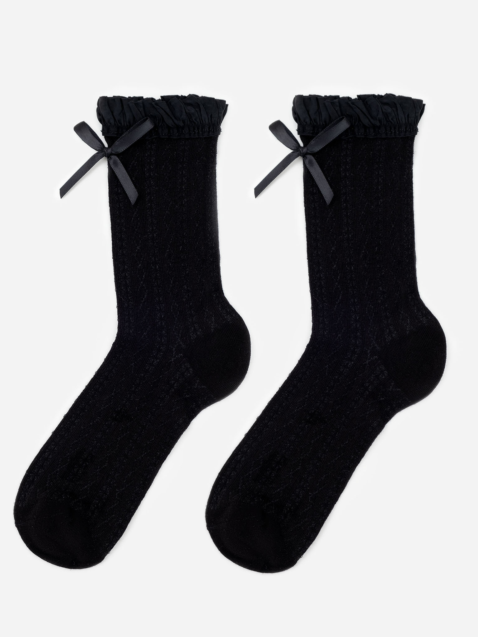 Комплект носков с оборками и бантами