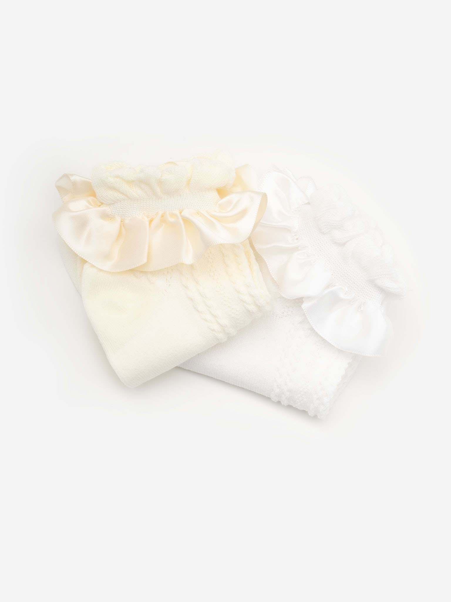 Set of two pairs of socks with voluminous ruffles