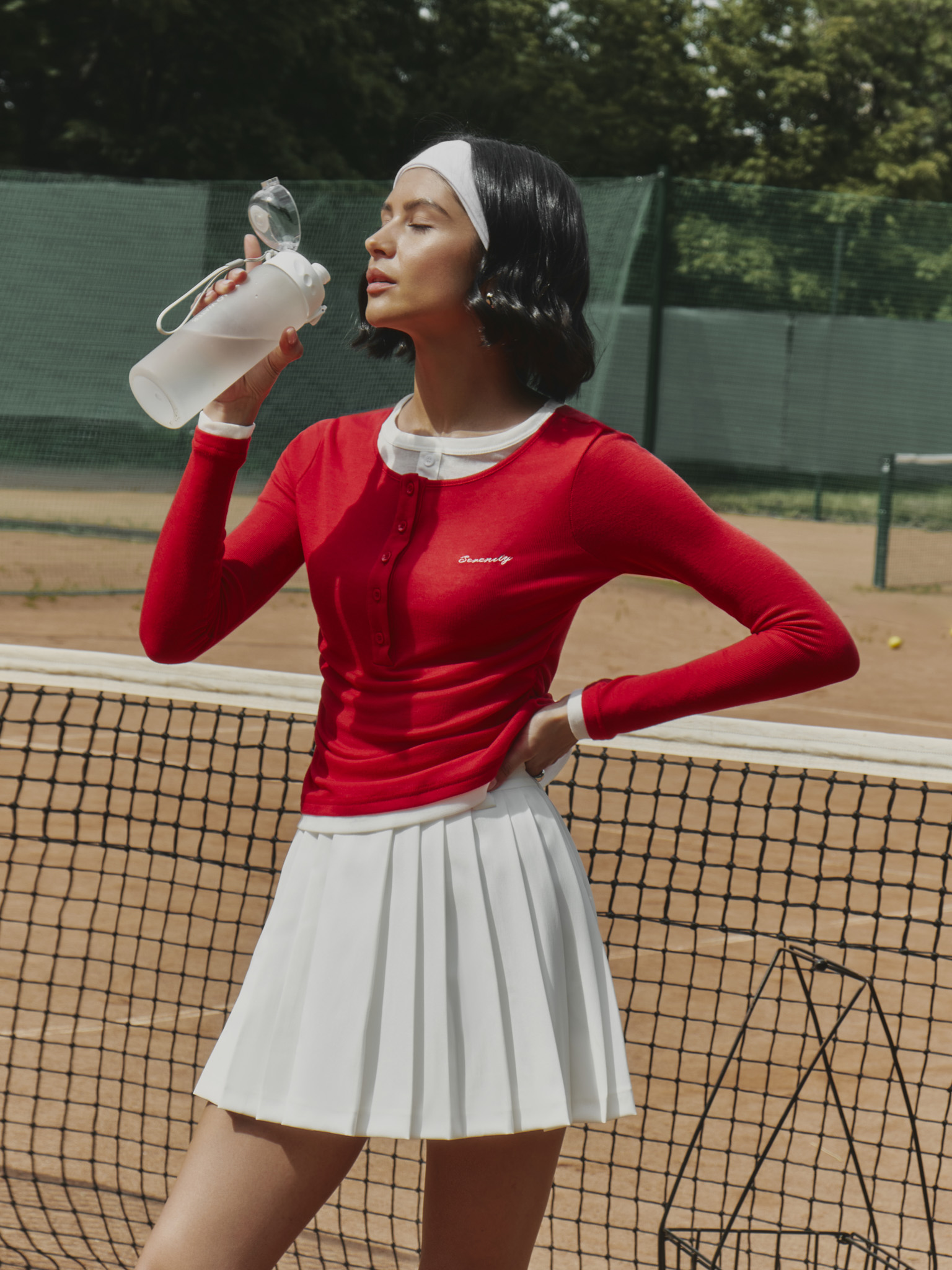 Dual longsleeve with buttons on the collar