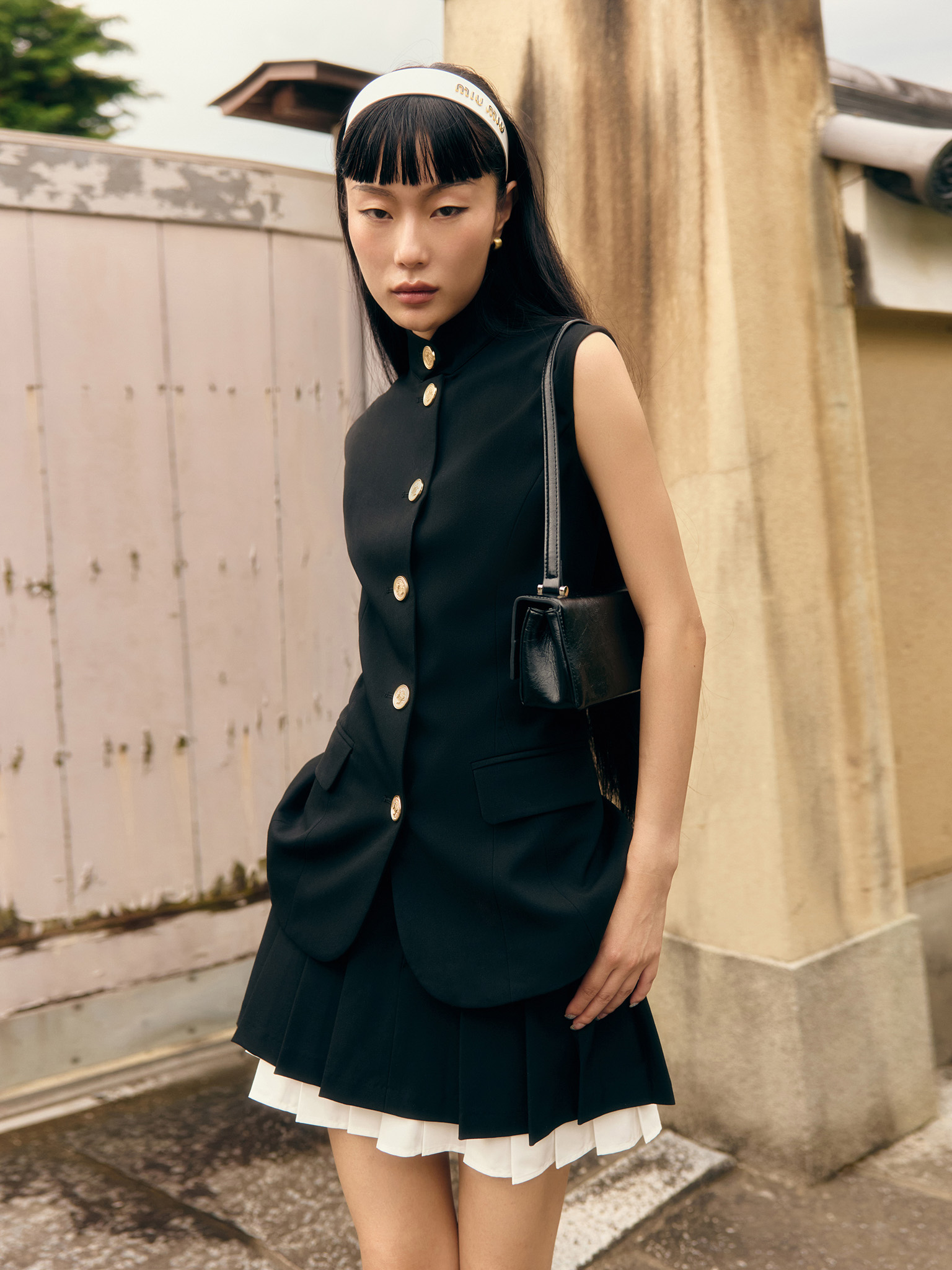 Gilet de costume à col haut