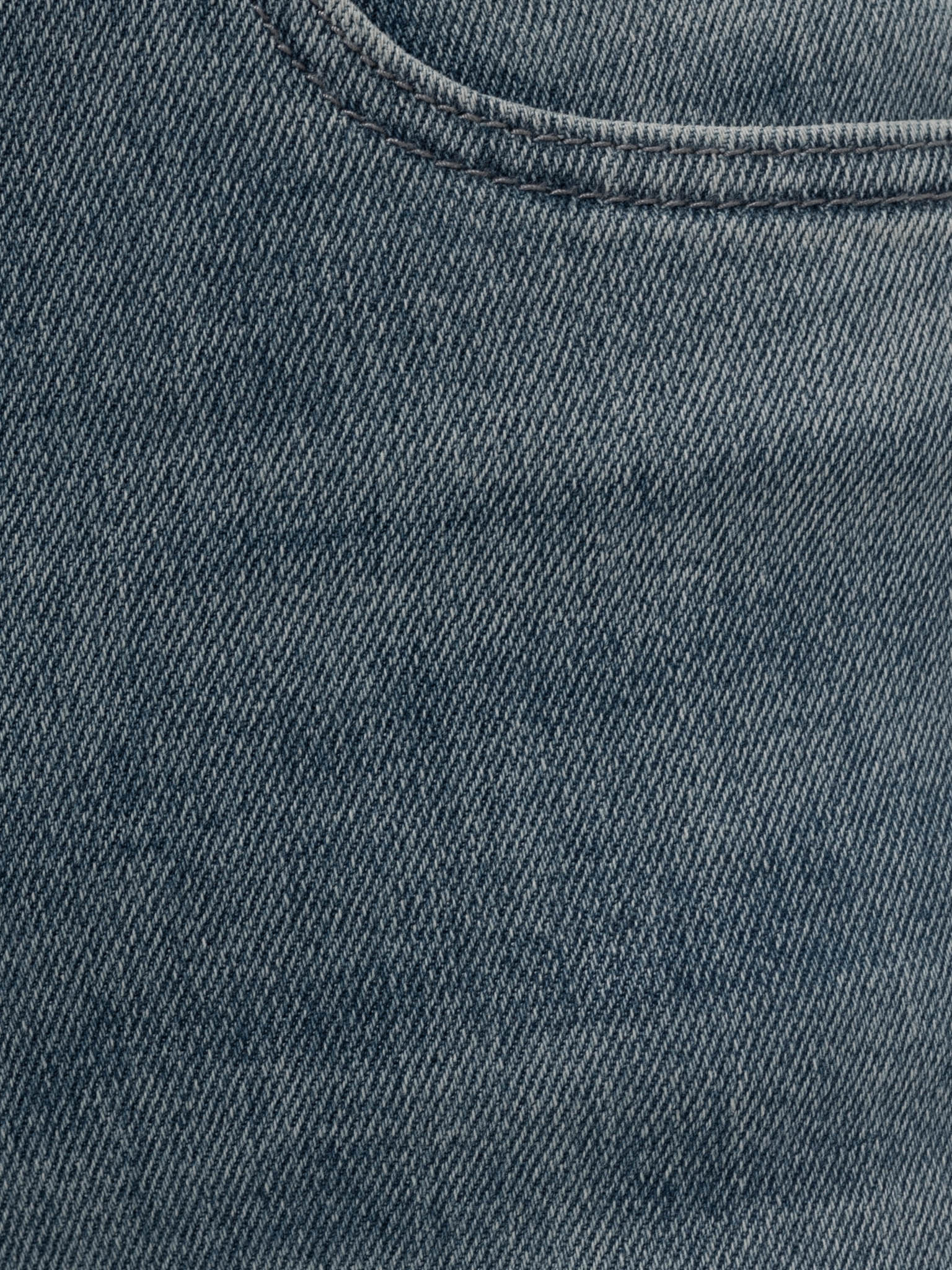 Straight denim jeans with scuffs