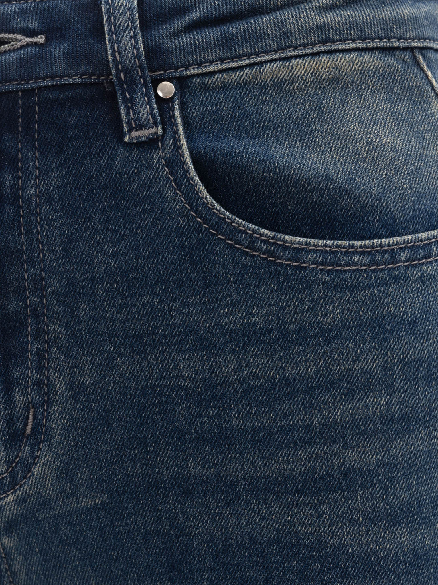 Straight denim jeans with scuffs