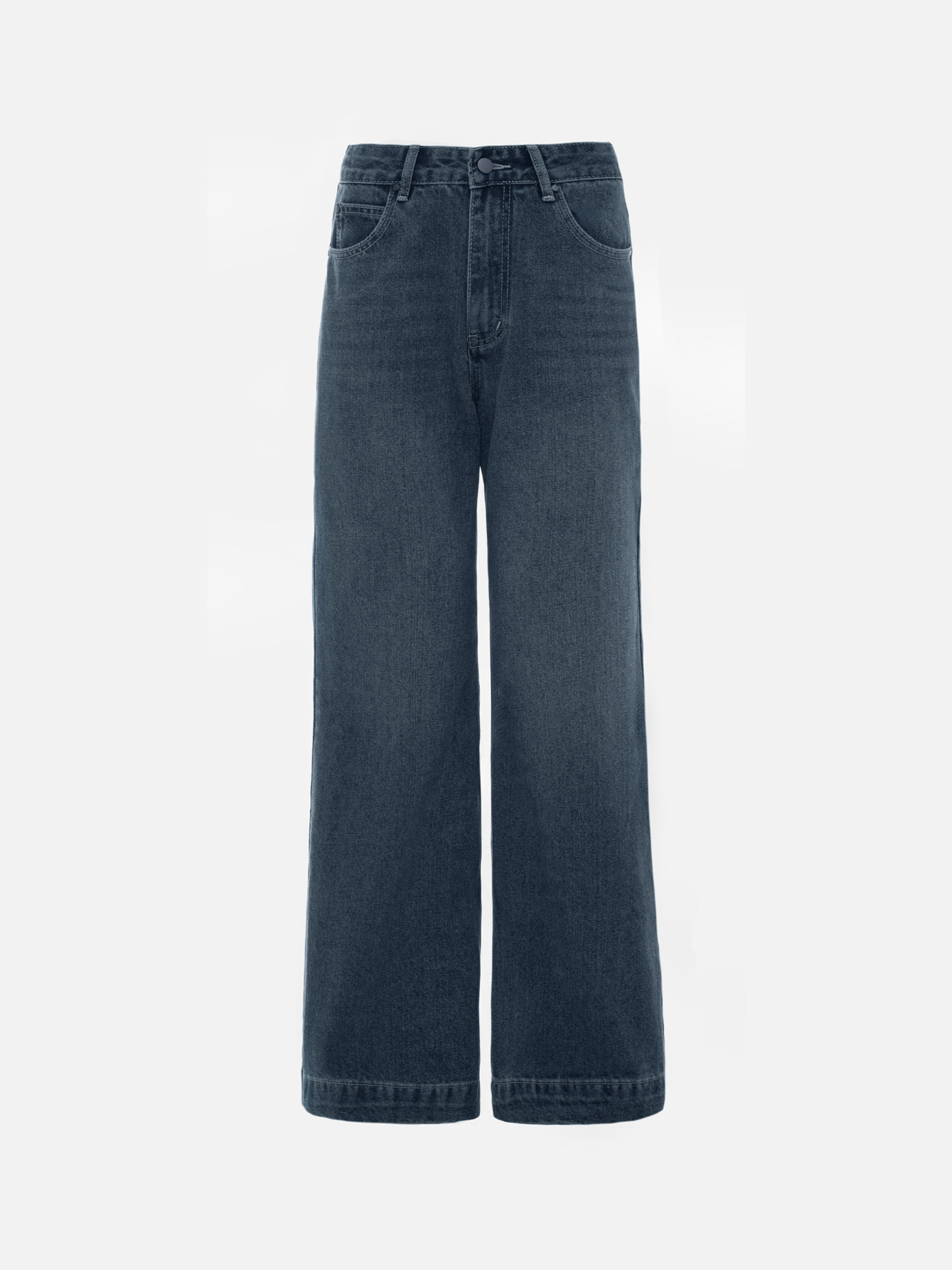 Mid-rise flared jeans
