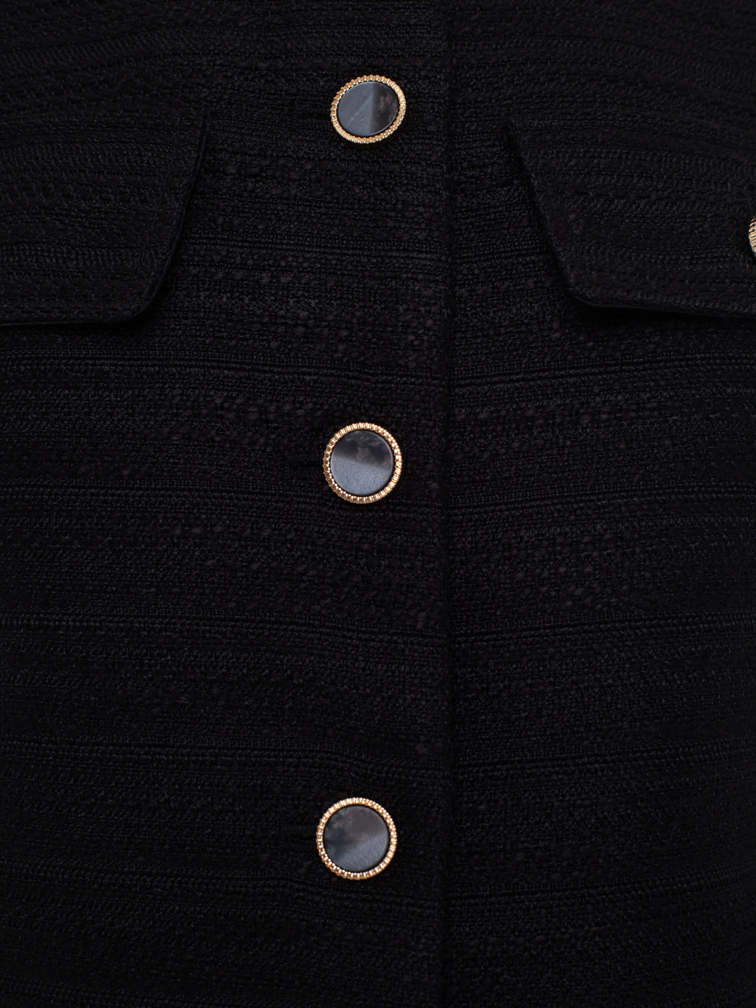 Straight tweed jacket with pleated details