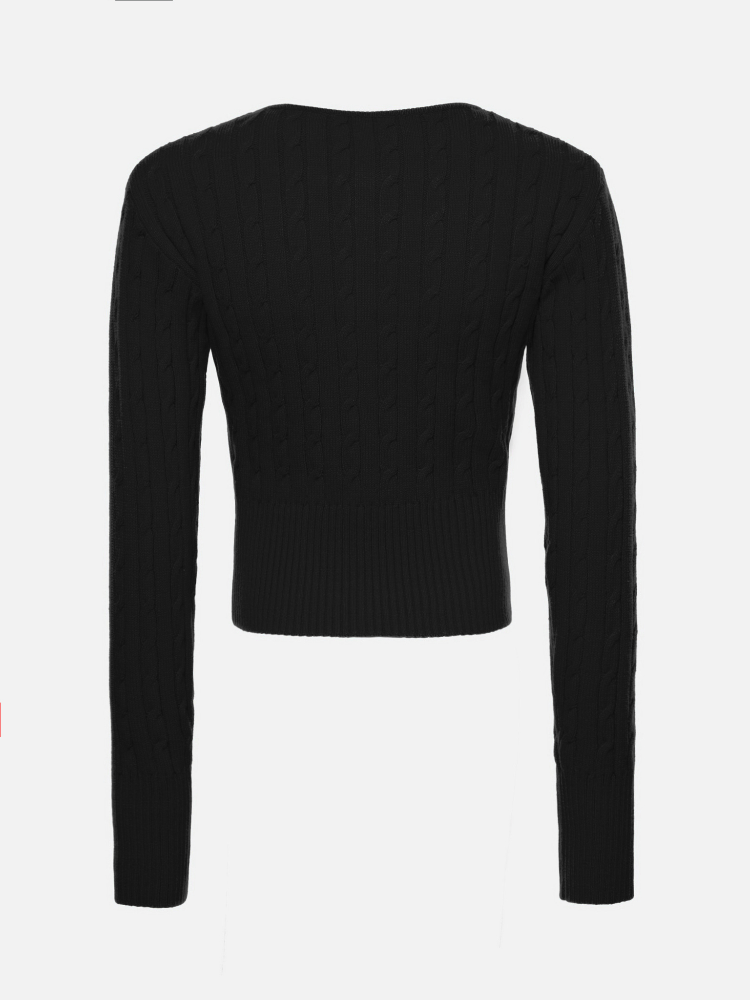 Cropped cable-knit cardigan