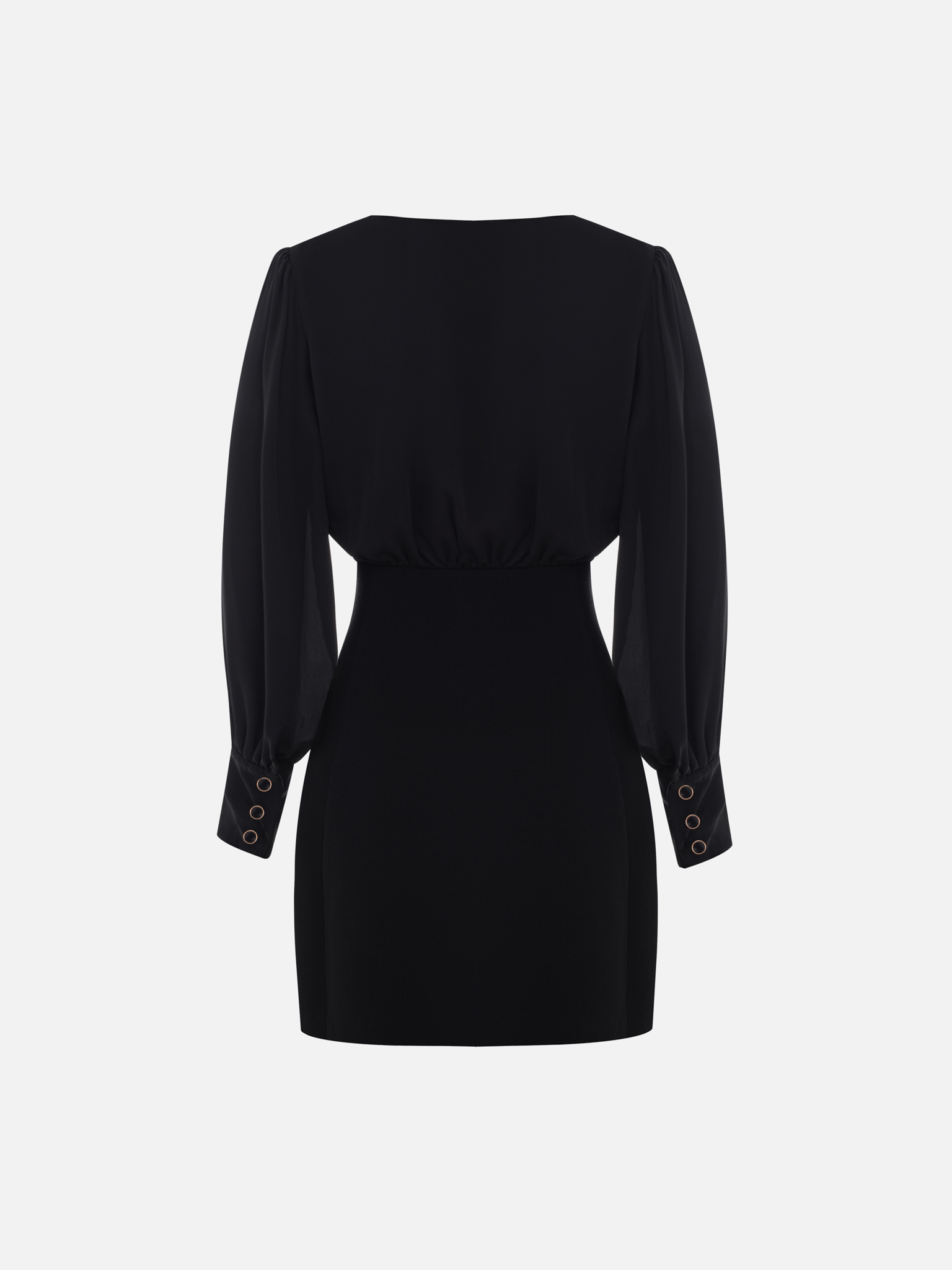 Mini combo dress with wrap bodice