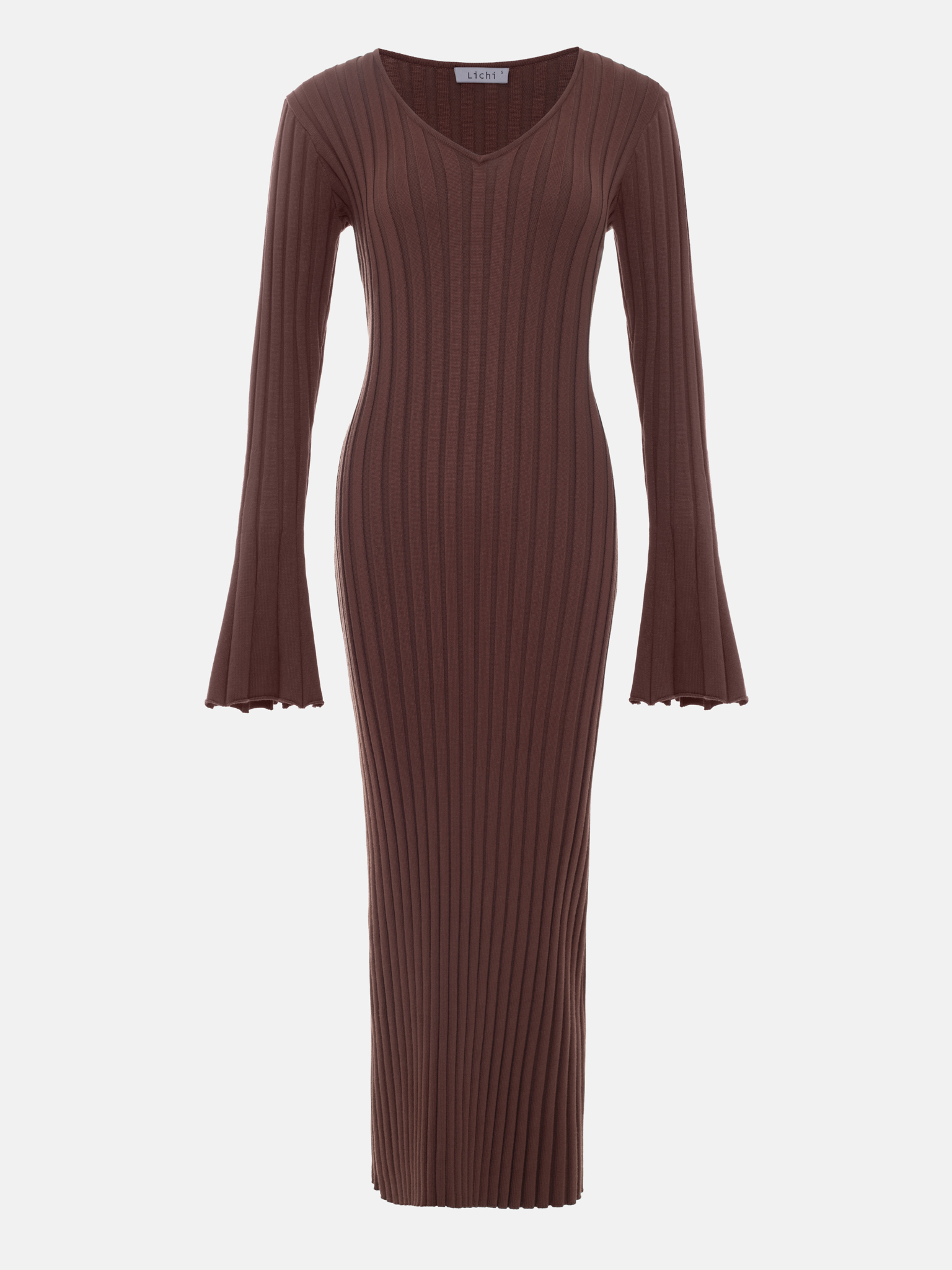 Ribbed jersey maxi dress