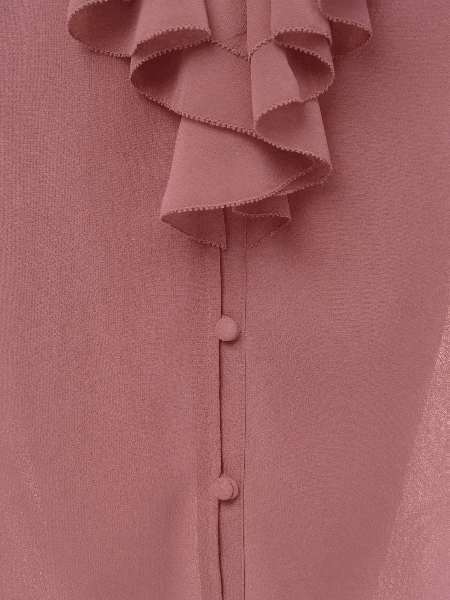 Light blouse with flounces and ties at the collar