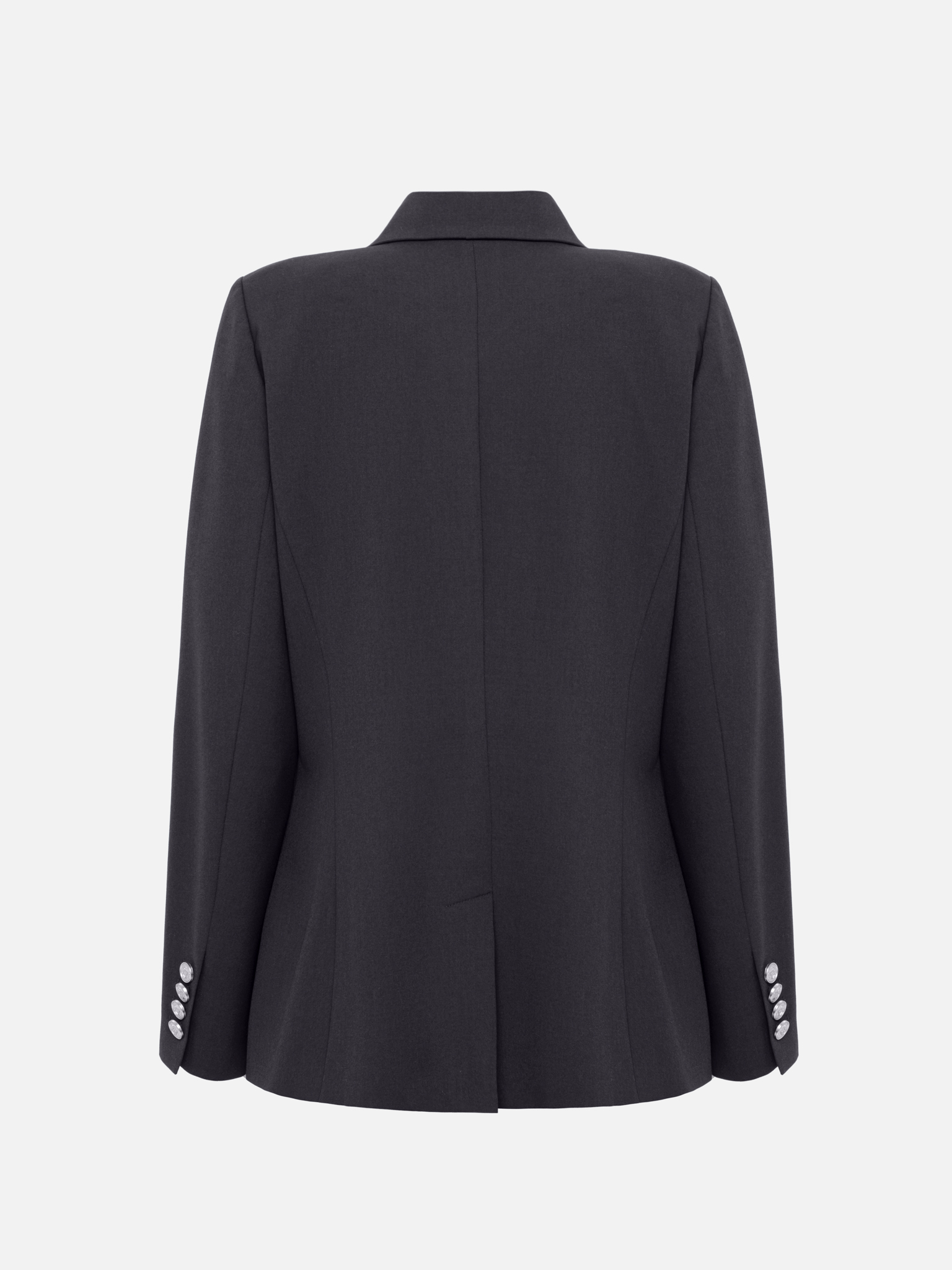 Single-breasted jacket with pocket embroidery