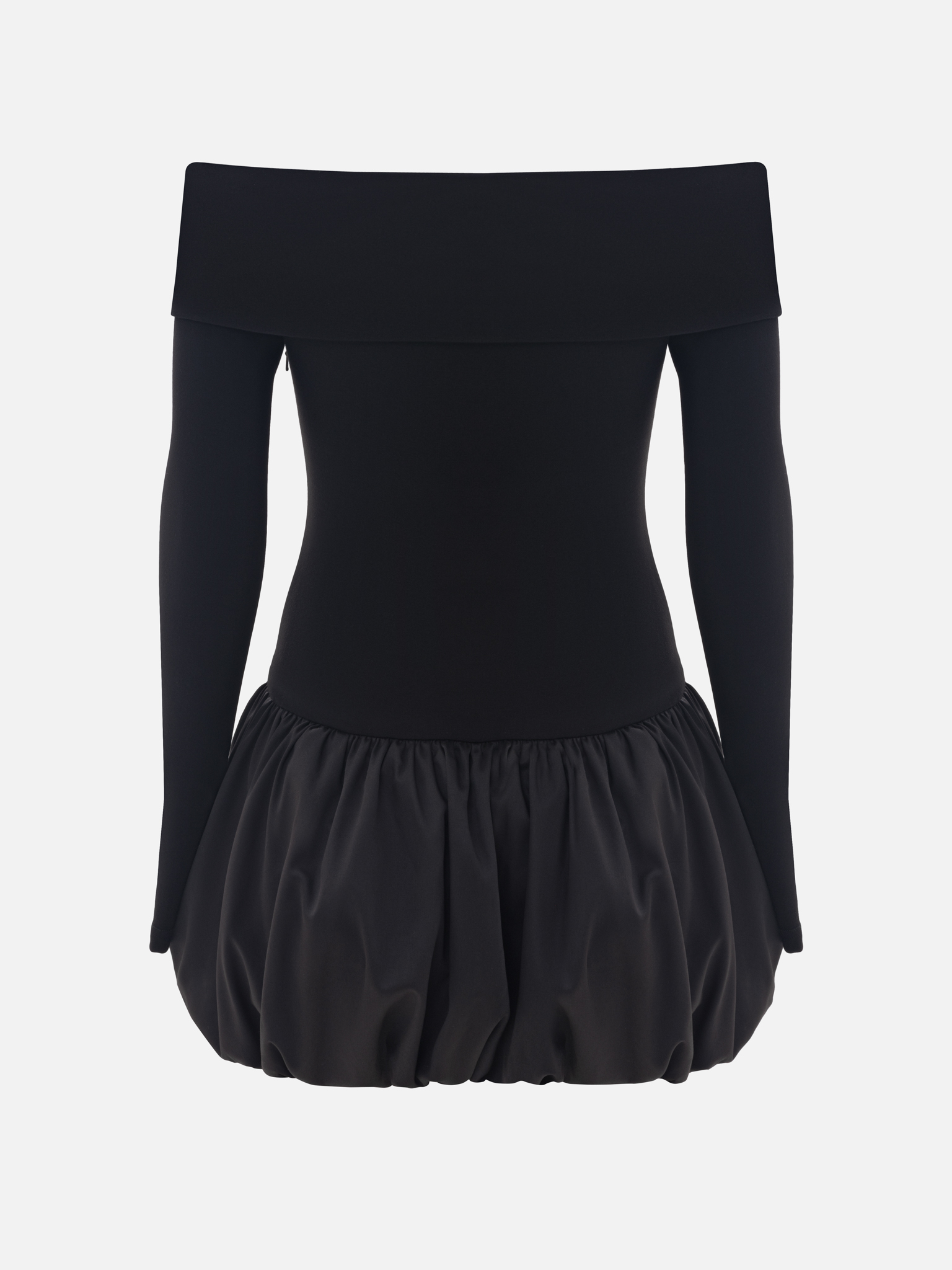 Minikleid mit offenen Schultern und Ballonrock