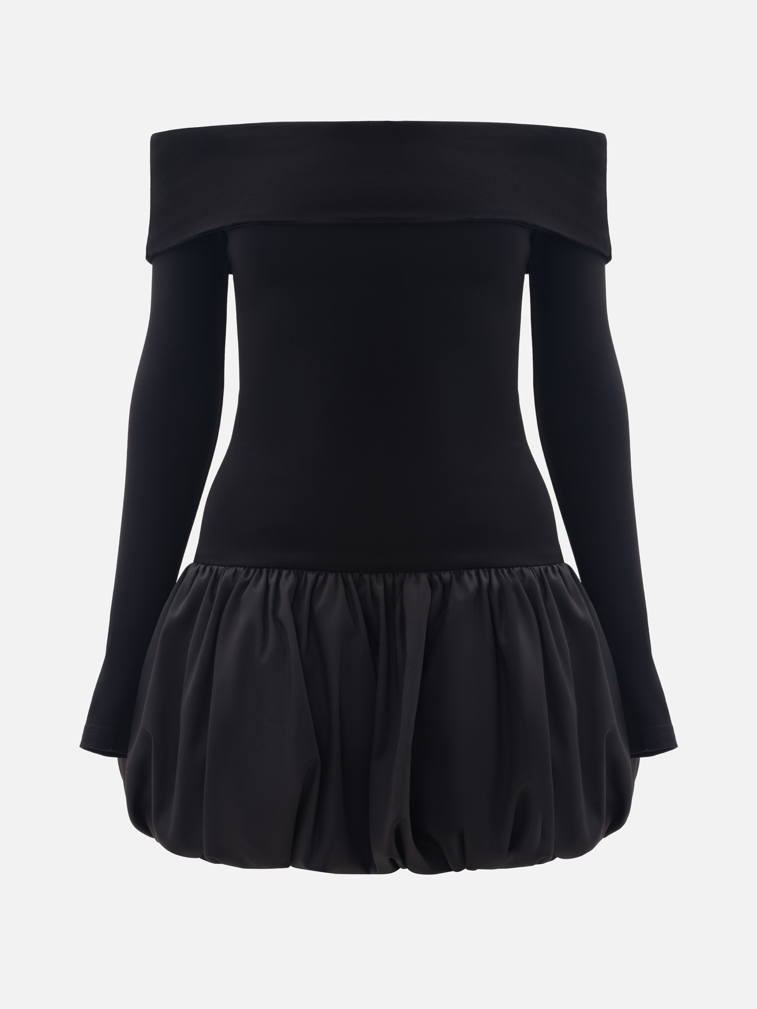 Minikleid mit offenen Schultern und Ballonrock