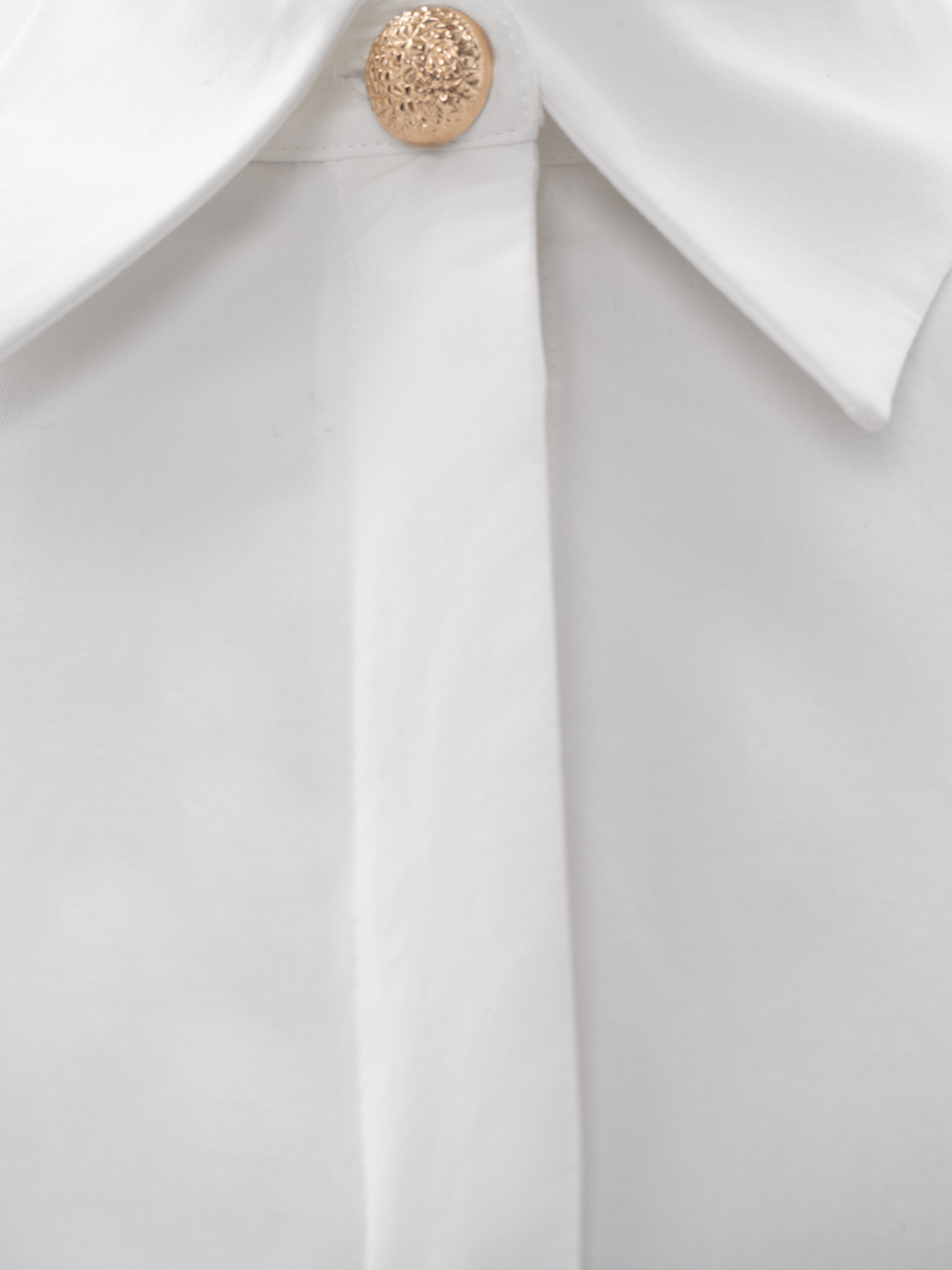 Fitted shirt with side stitching and accent buttons