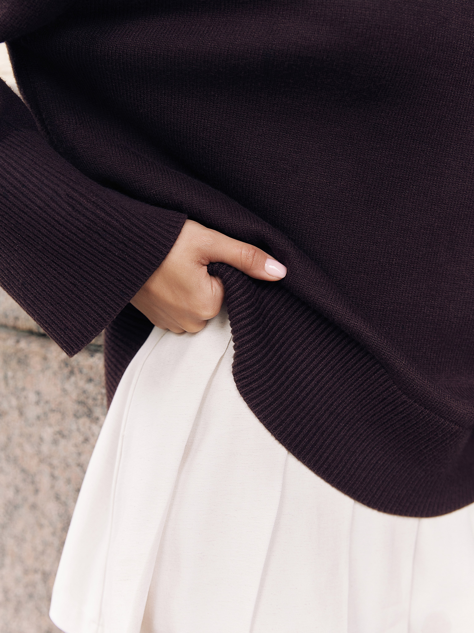 Oversized jersey sweater