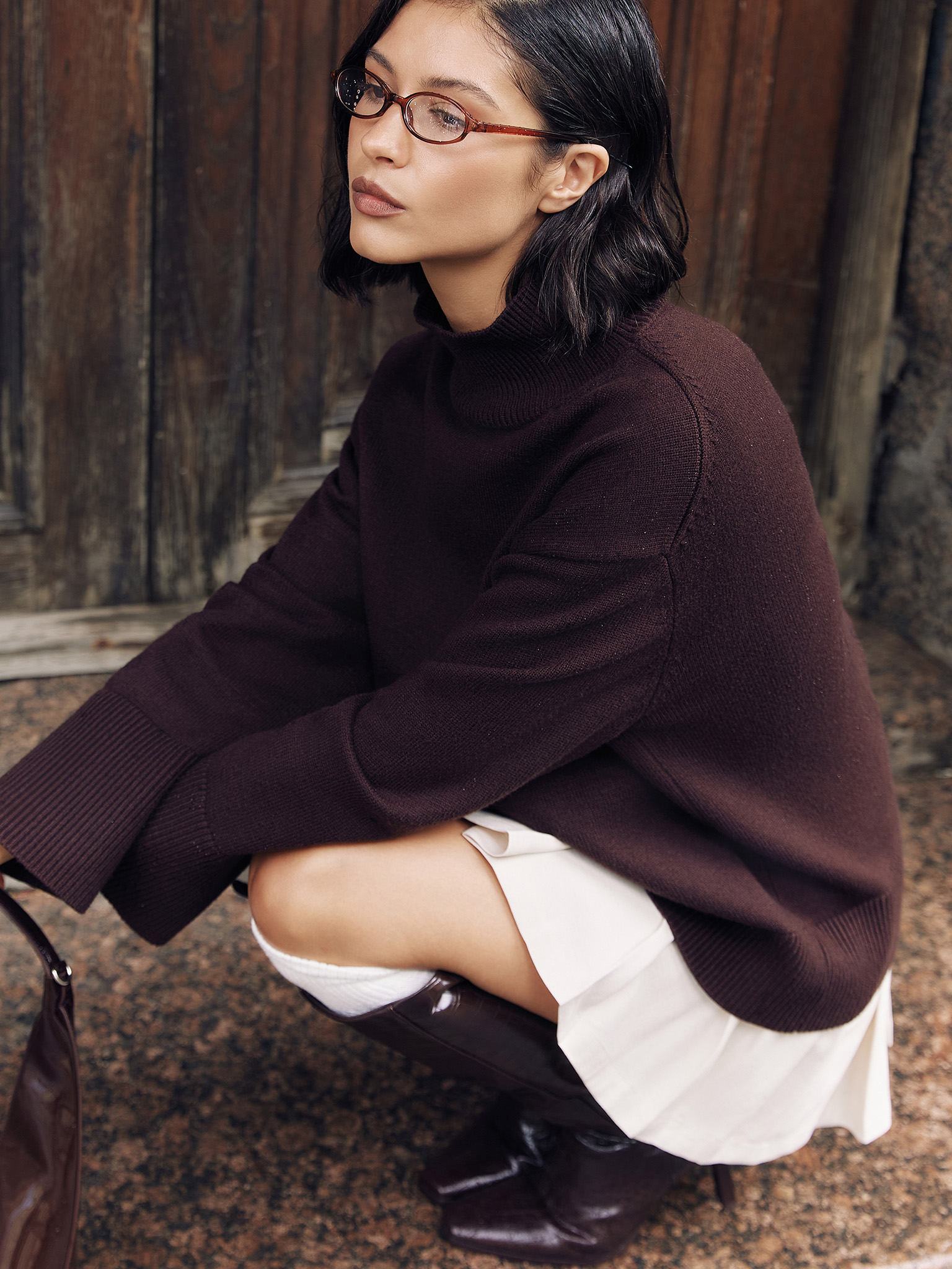 Oversized jersey sweater