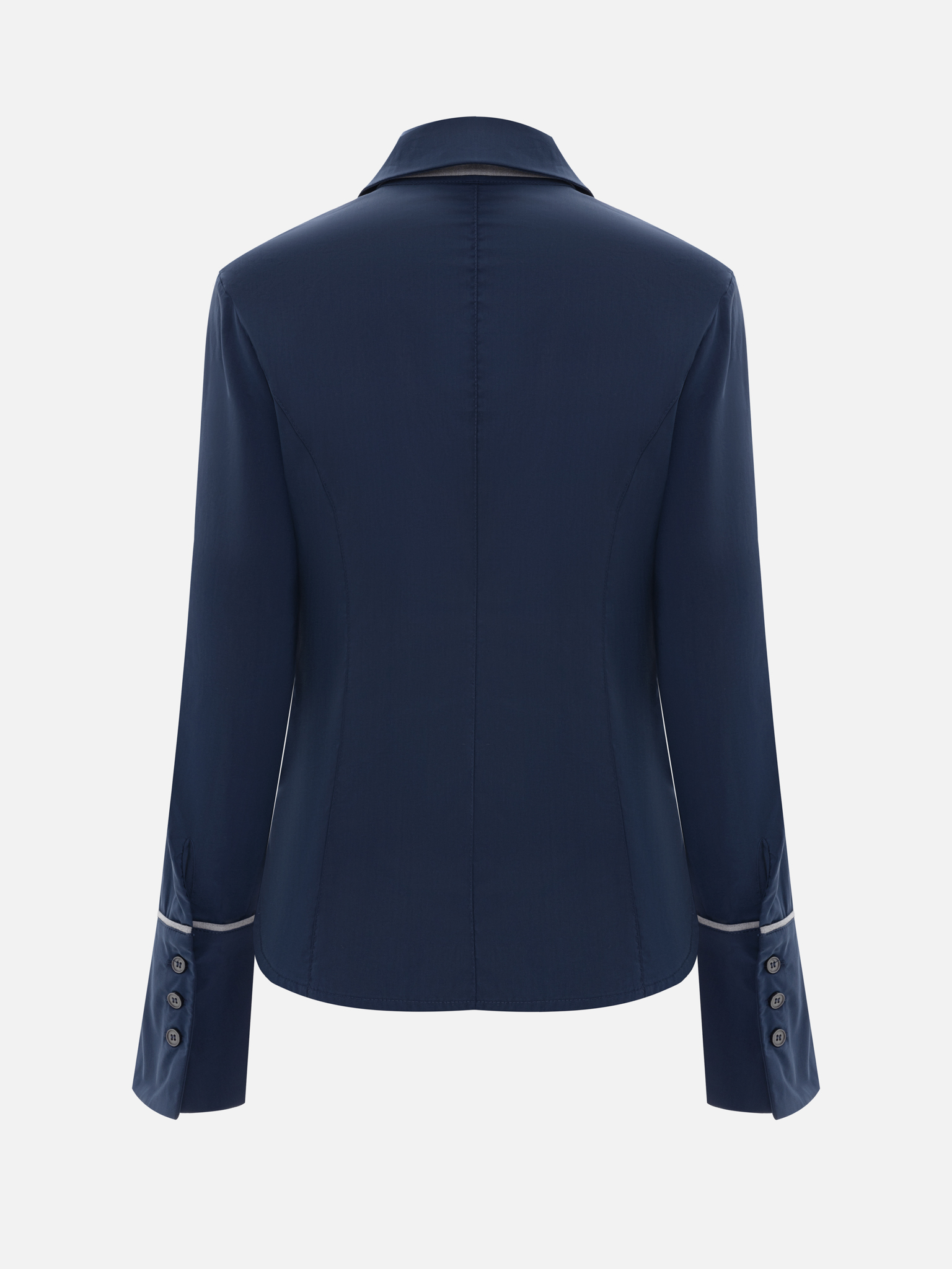 Fitted shirt with embroidered monogram and tie