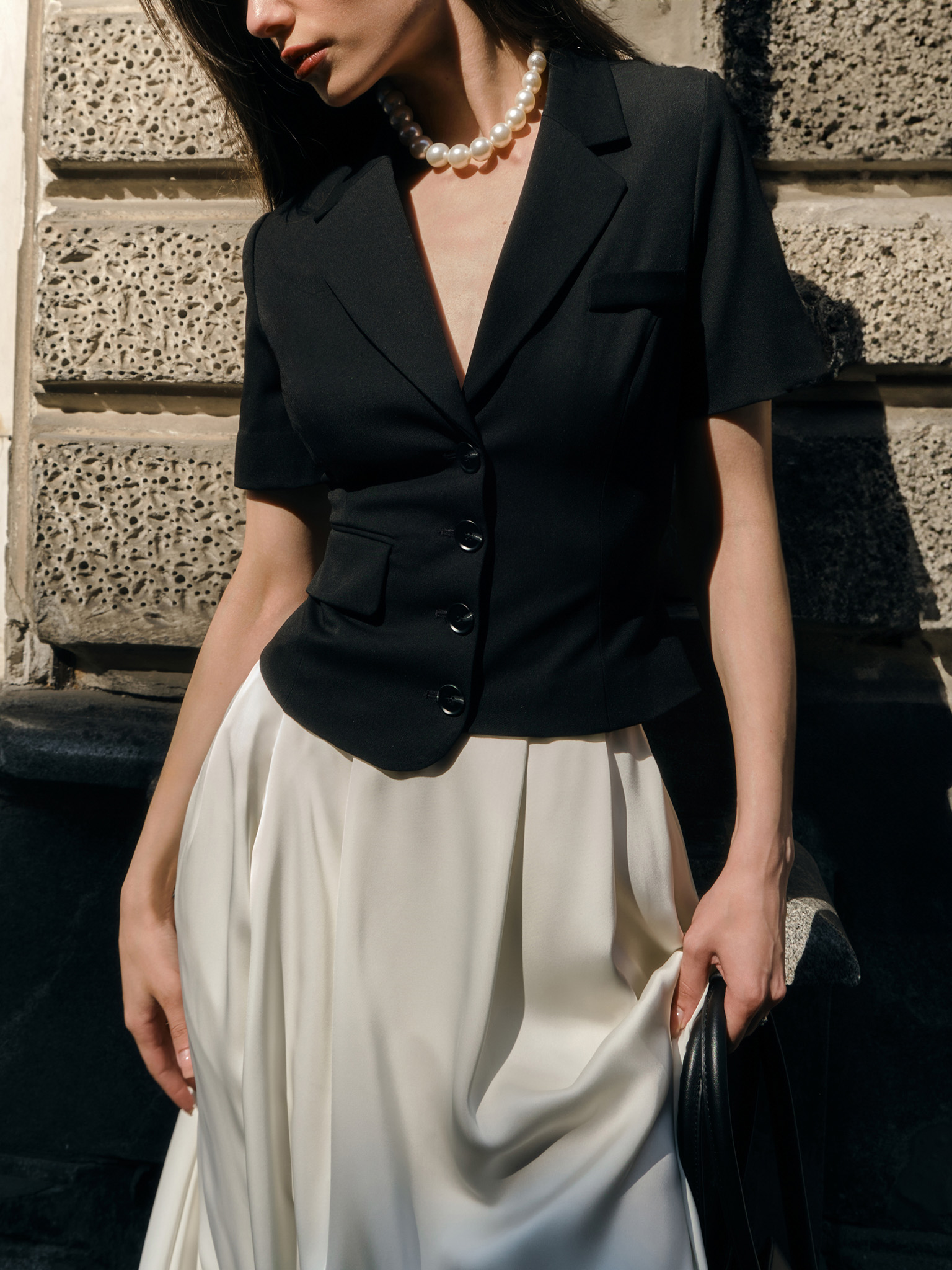 Jacken-Oberteil mit kurzen Ärmeln