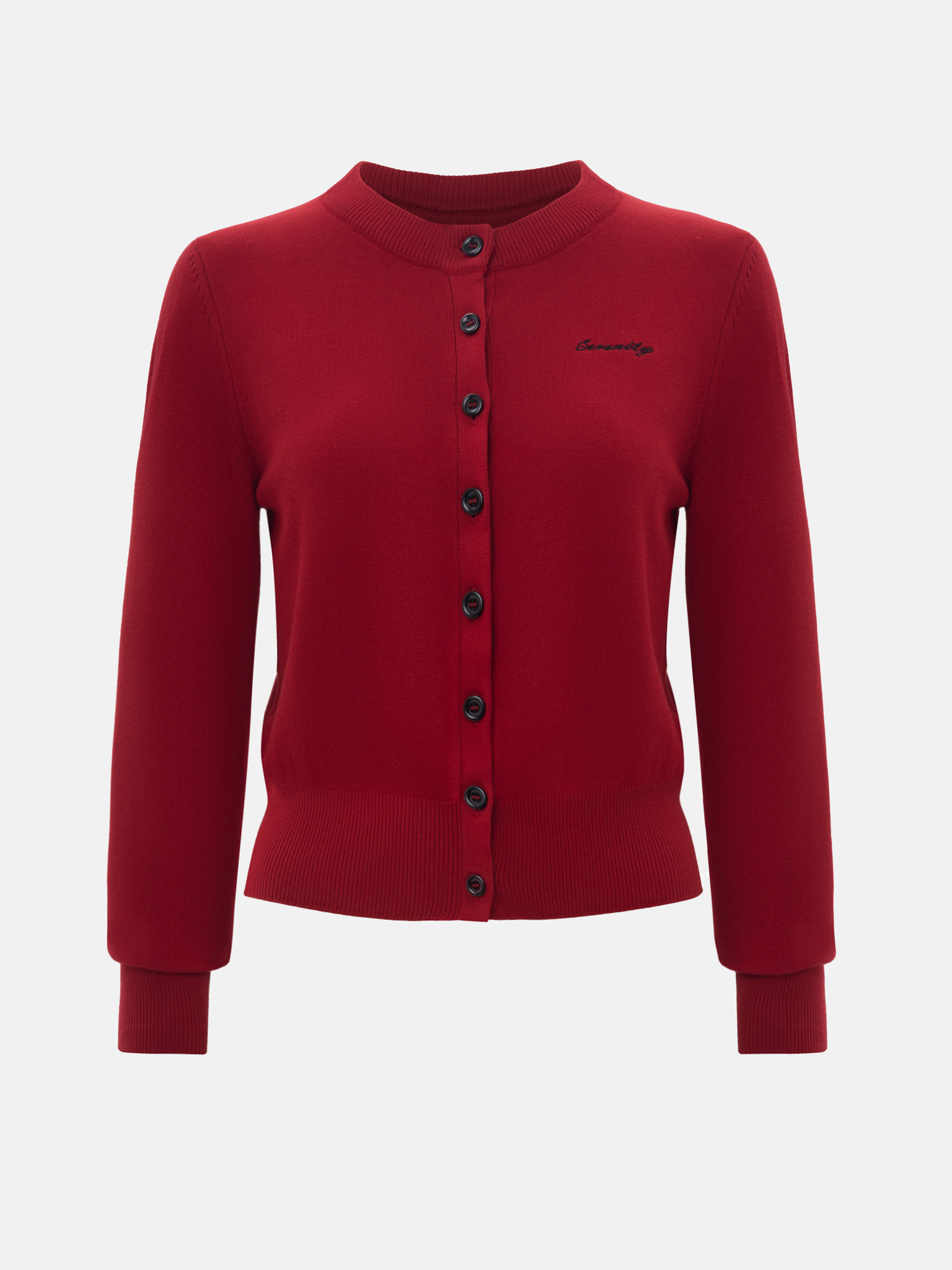 Strickjacke mit Stickerei auf der Brust