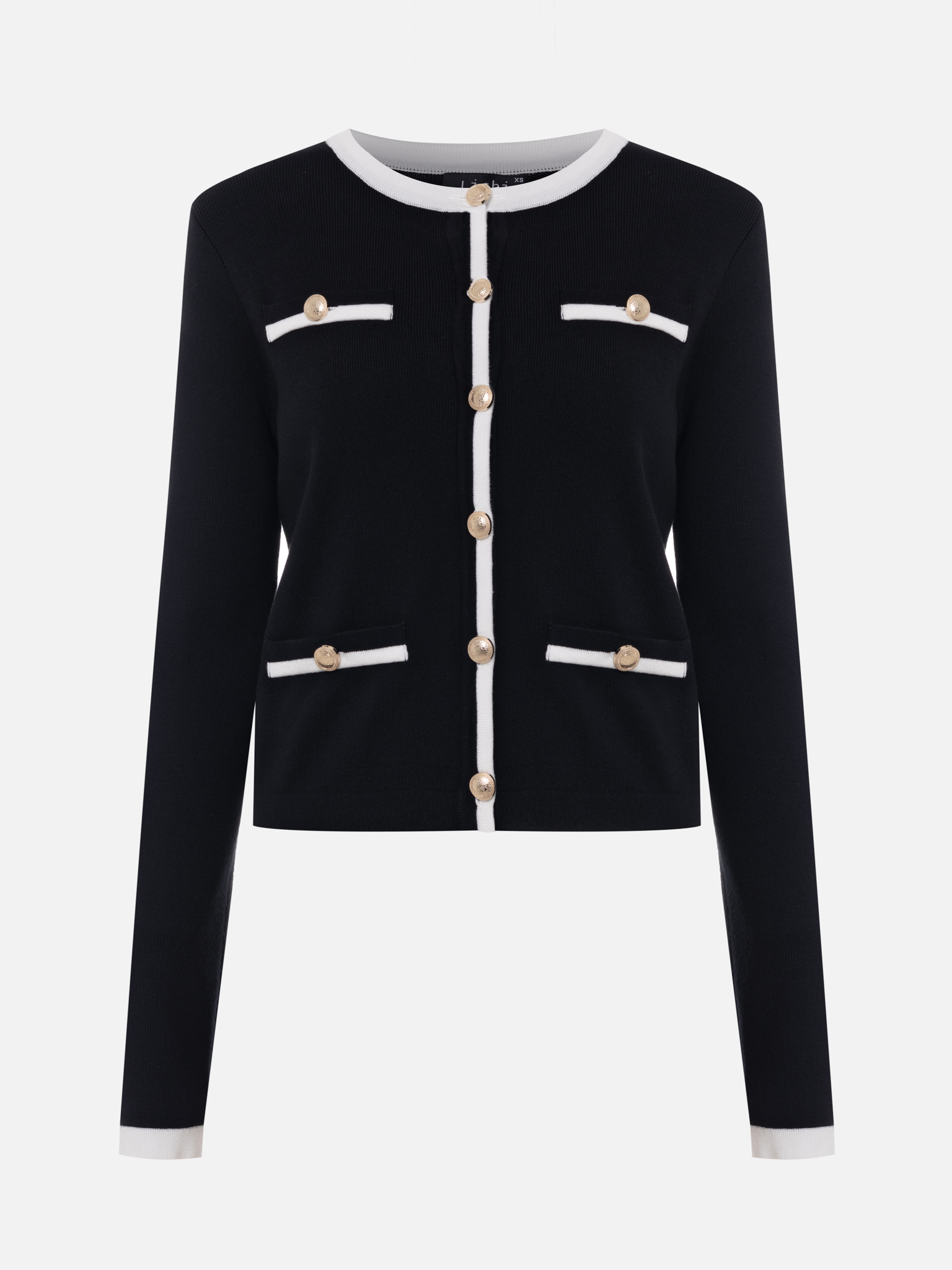 Knitted cardigan with contrasting details