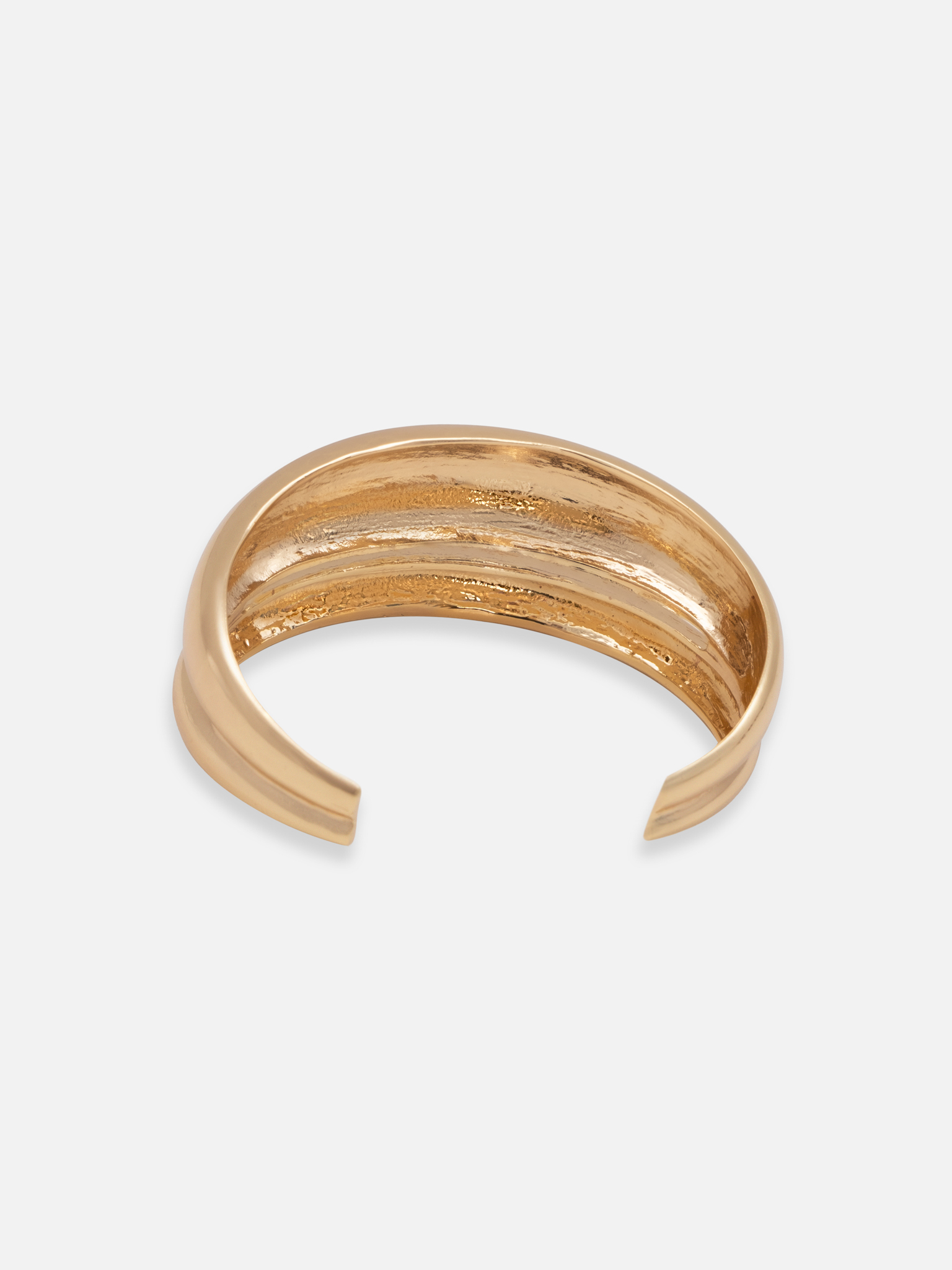 Round bracelet in glossy metal