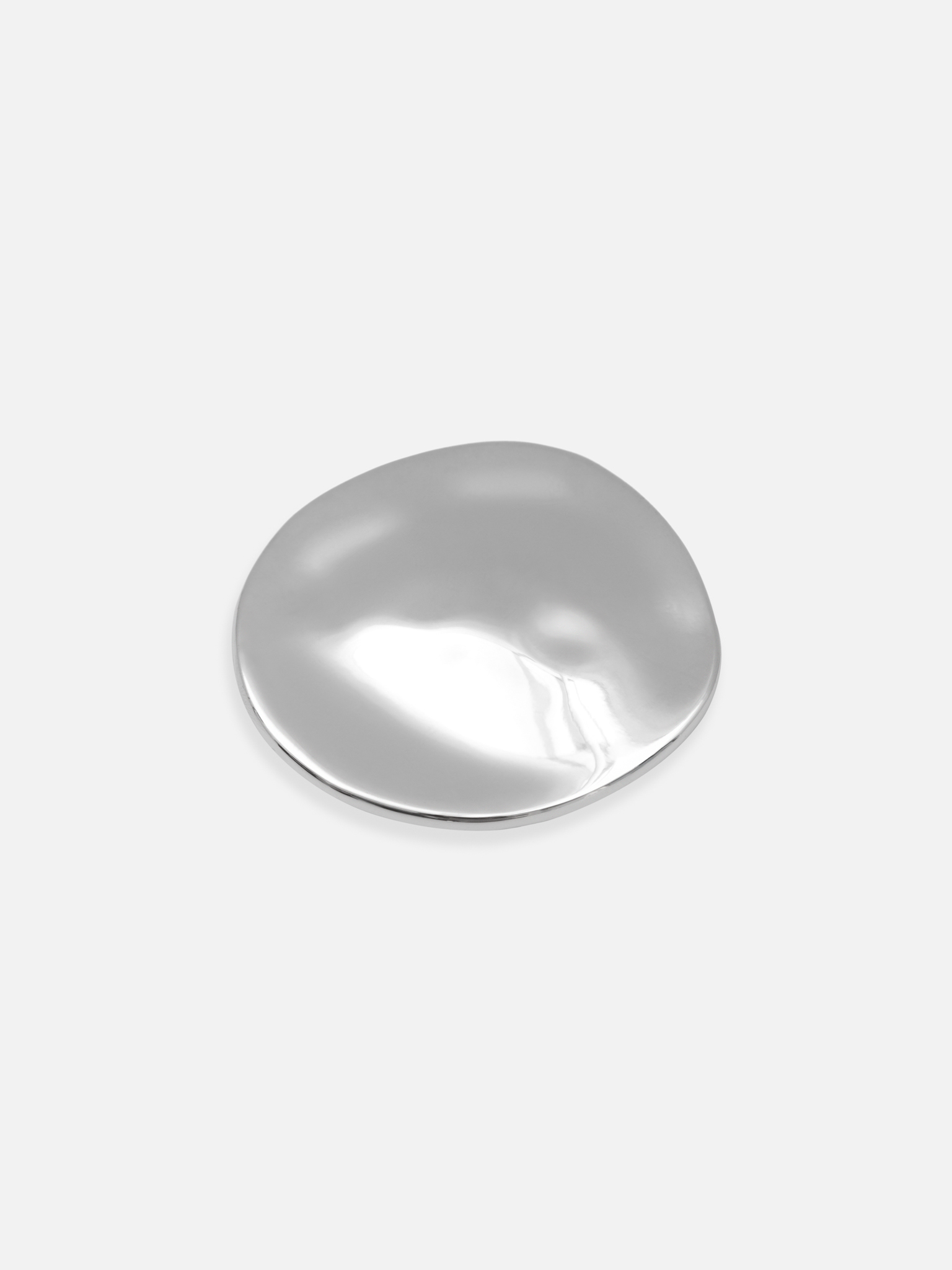Glossy metal brooch