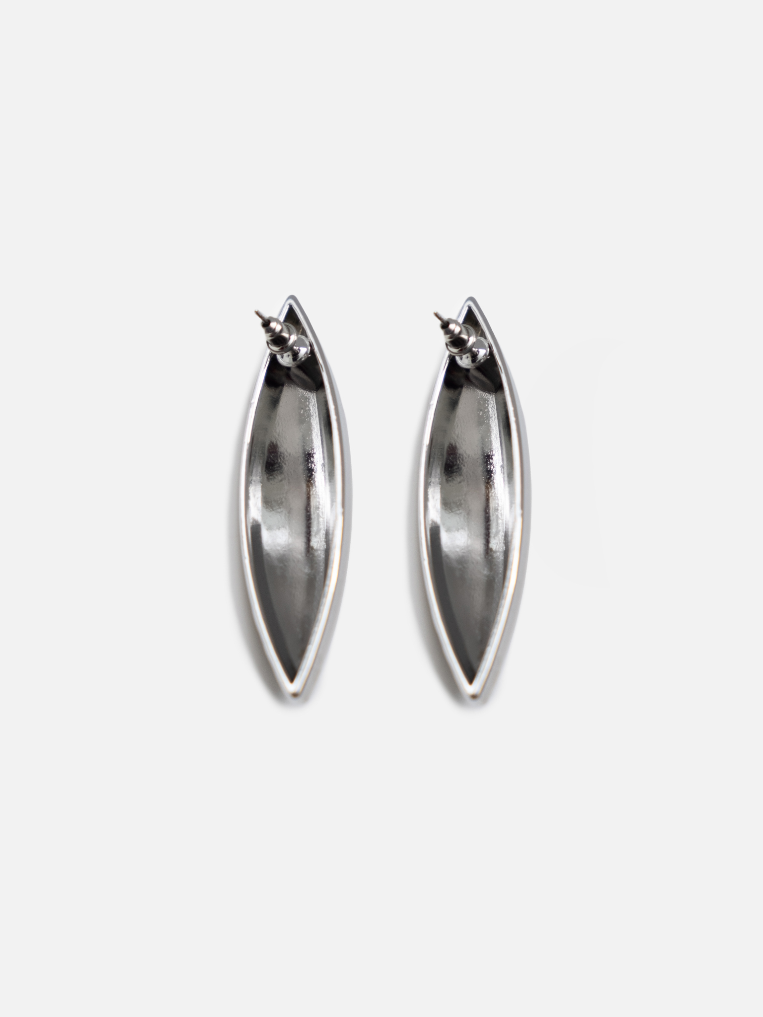 Elongated stud earrings